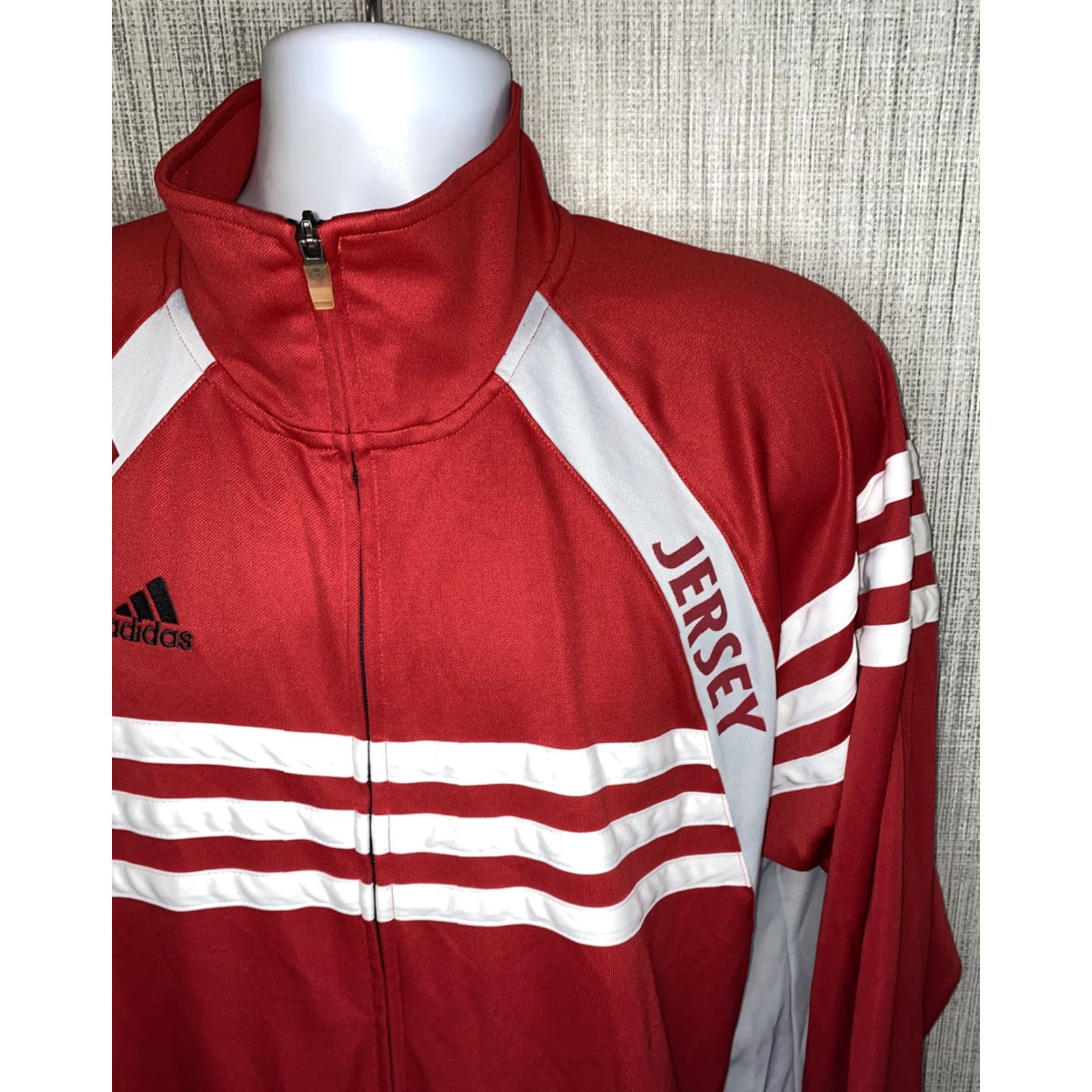Adidas Adidas Climalite Men's Red/White Jersey Full Zip Jacket L Size US L / EU 52-54 / 3 - 2 Thumbnail