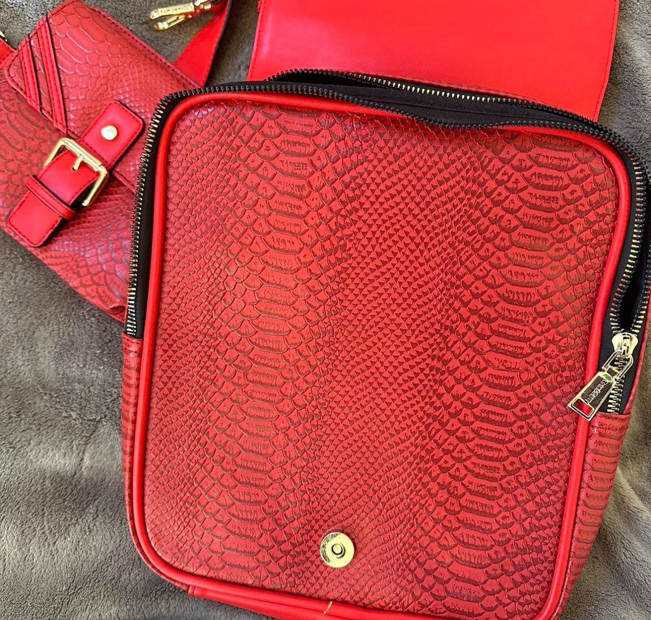 Other Red leather tote & carry apollo bag Size ONE SIZE - 6 Thumbnail