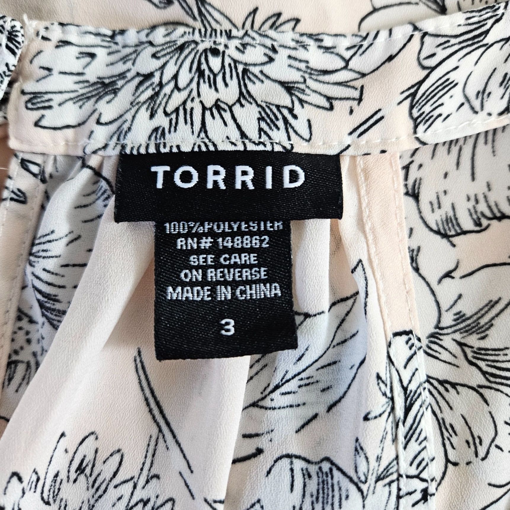 Torrid Torrid Top Pink White Floral Sleeveless 3X Hi-Low Women Size XXL / US 16-18 / IT 52-54 - 4 Thumbnail