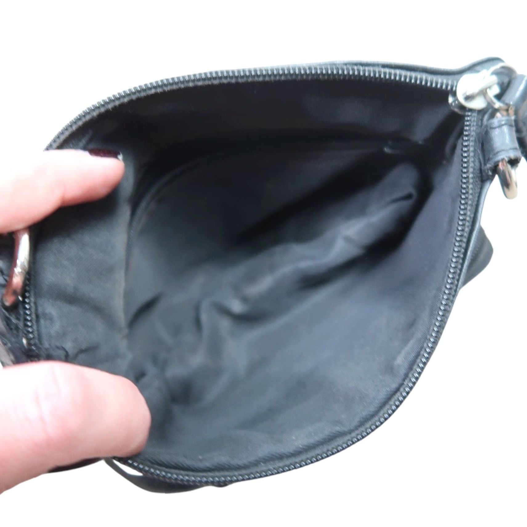 Fossil Fossil Crossbody Bag Purse Black Leather Mini 8”x8” Women Zip Casual Size ONE SIZE - 5 Thumbnail