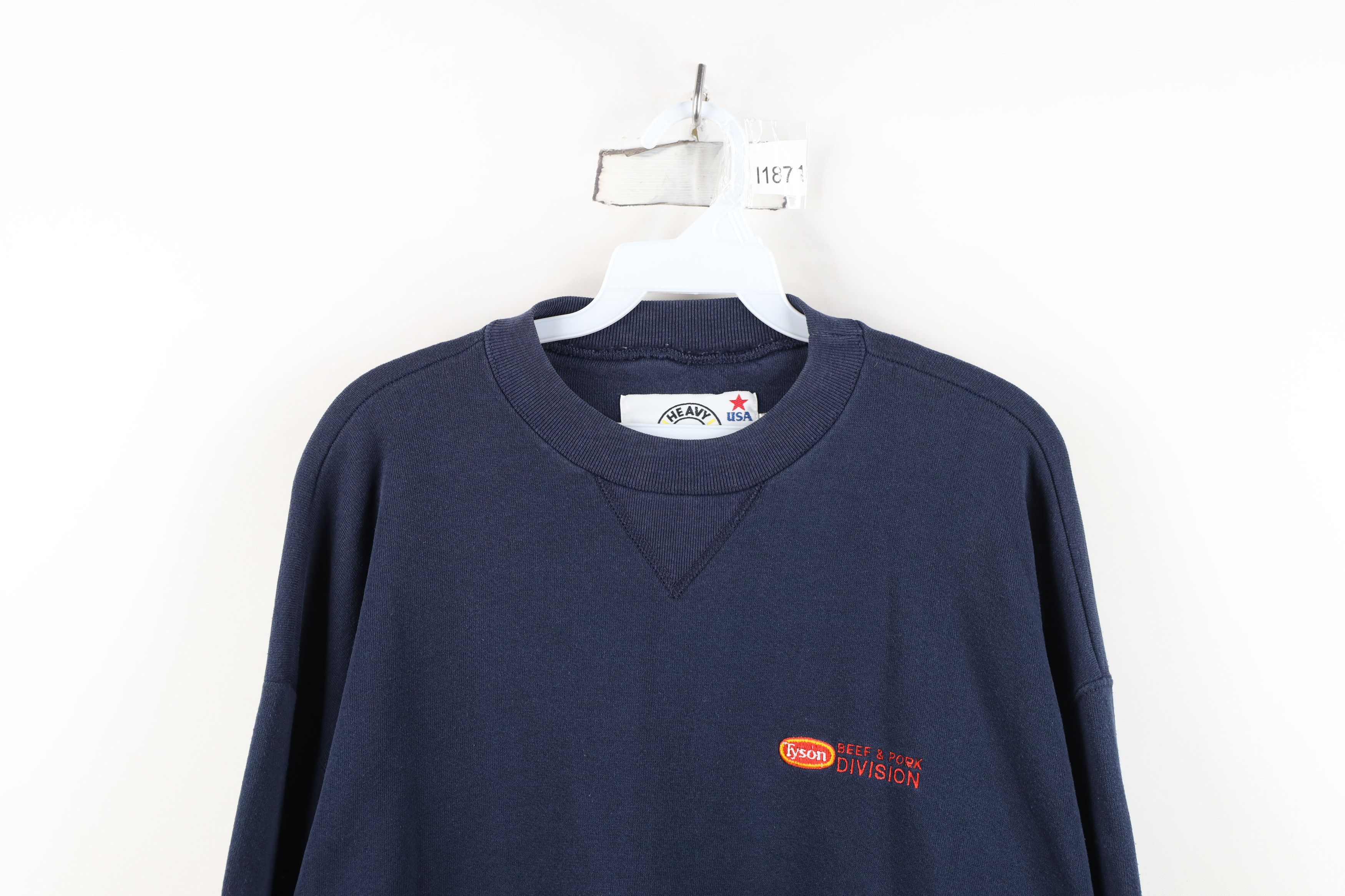 Vintage Vintage 90s Tyson Meats Beef Pork Division Sweatshirt USA Size US XL / EU 56 / 4 - 2 Thumbnail