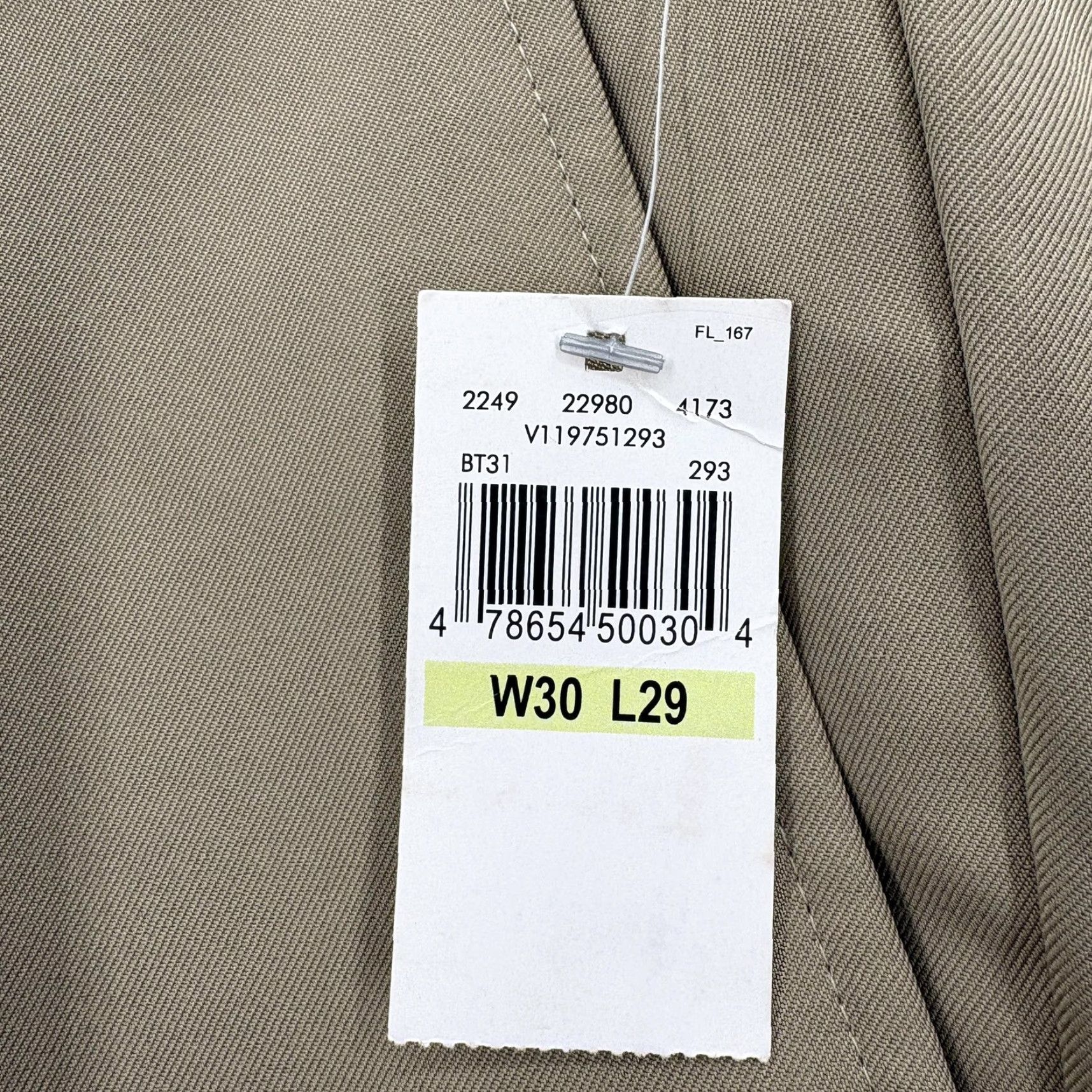 Van Heusen Van Heusen Traveler Dress Pants Mens 30x29 Beige Straight Fit Non Iron Workwear Size US 30 / EU 46 - 4 Thumbnail