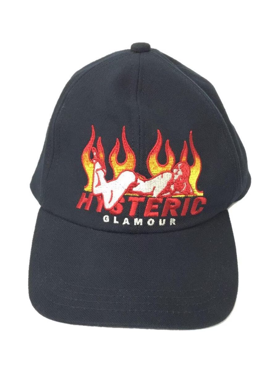 image of Hysteric Glamour Hysteric Flame Woman Cap in Black, Men's