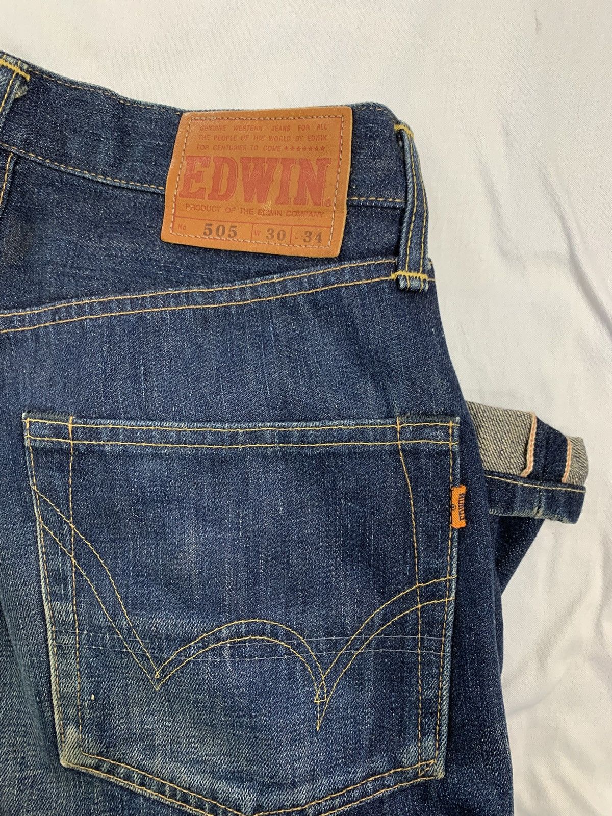 Edwin Vintage edwin selvedge raw jeans denim Size US 31 - 10 Thumbnail
