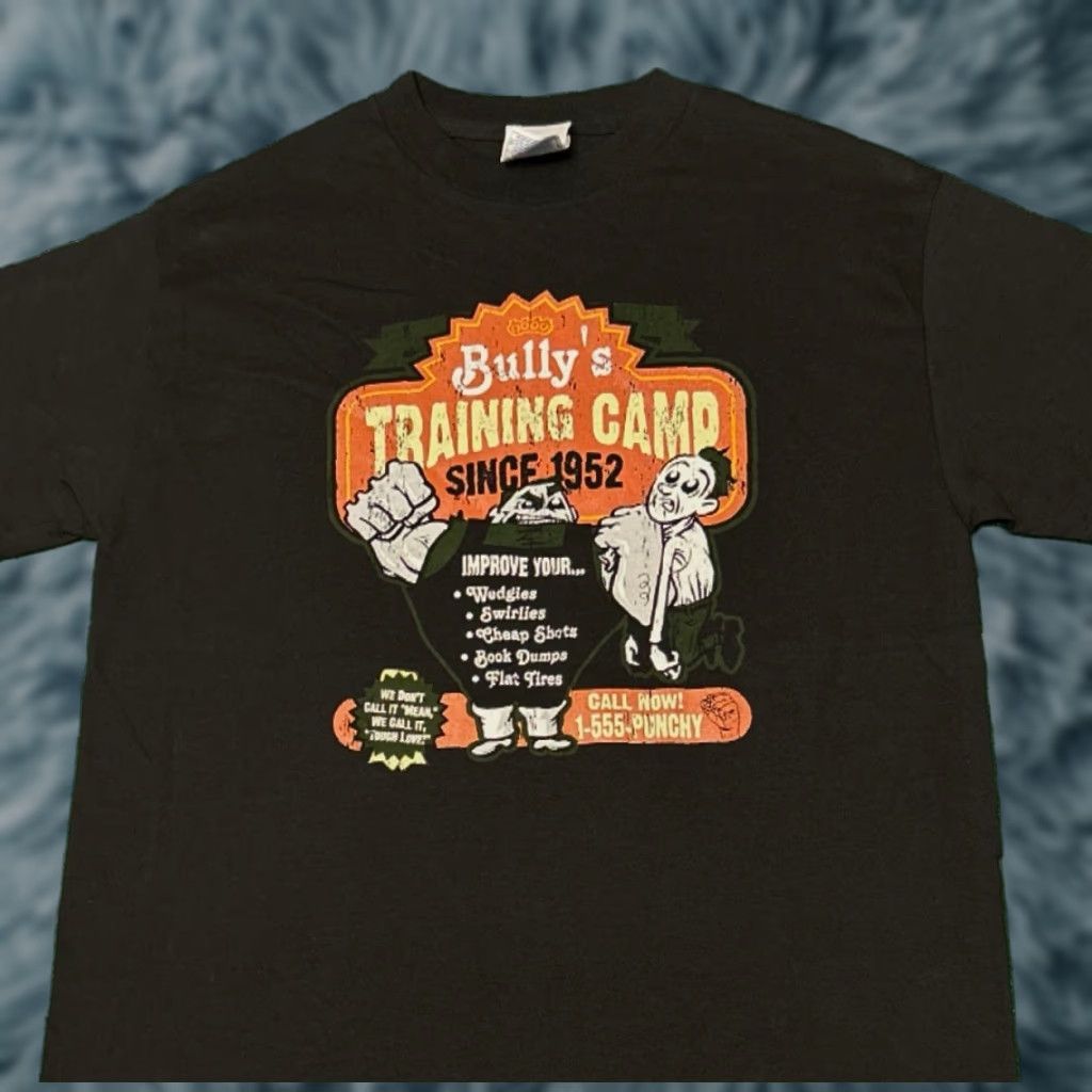 Vintage VINTAGE Bully Training Camp Humor VTG Shirt Mens M Black 90s Y2K Punk Grunge Skater Shirt Mens M Size US M / EU 48-50 / 2 - 1 Thumbnail