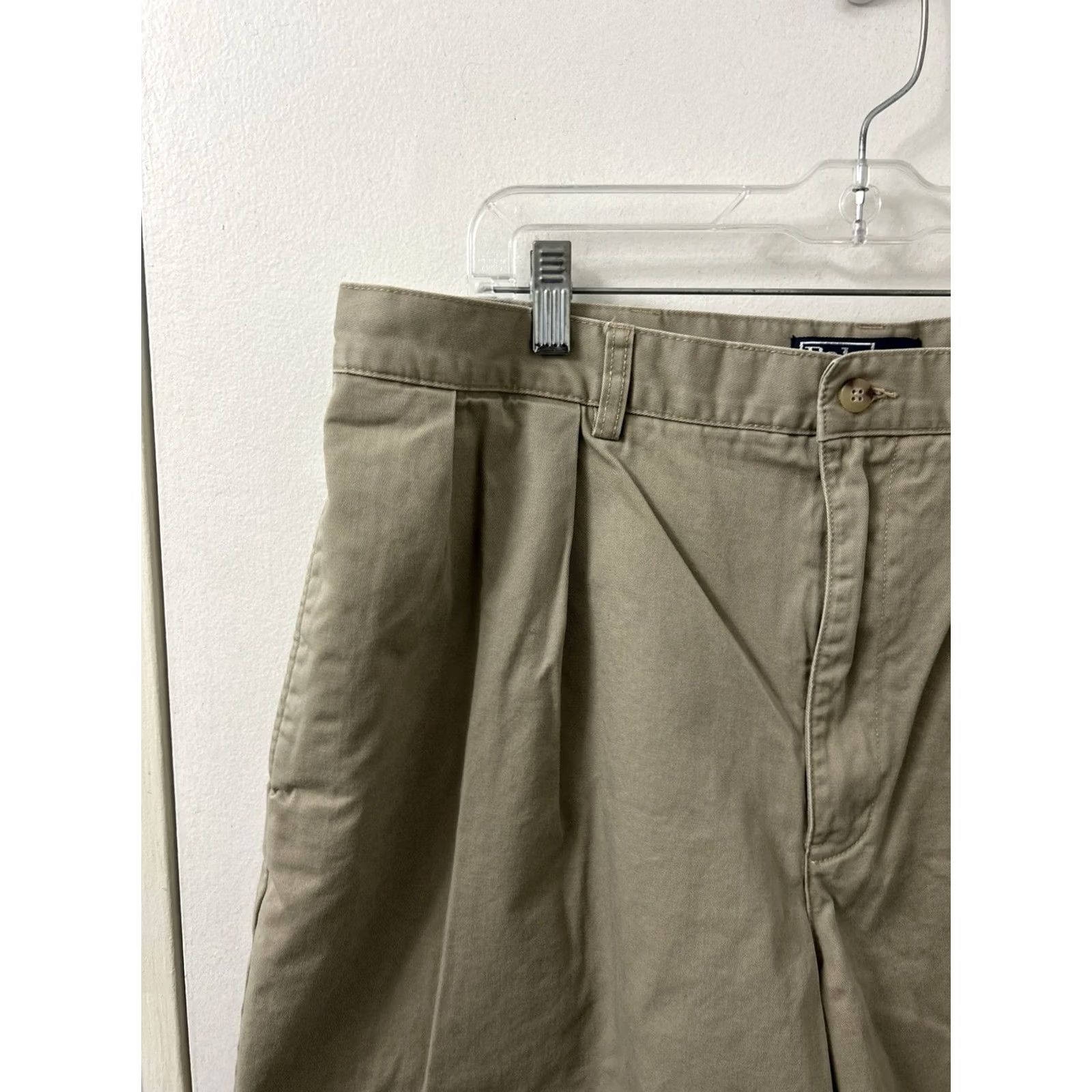 Polo Ralph Lauren VTG Polo Ralph Lauren Tyler Shorts Mens Sz 40 Tan Khaki Pleated Cotton Chino 9" Size US L / EU 52-54 / 3 - 4 Thumbnail