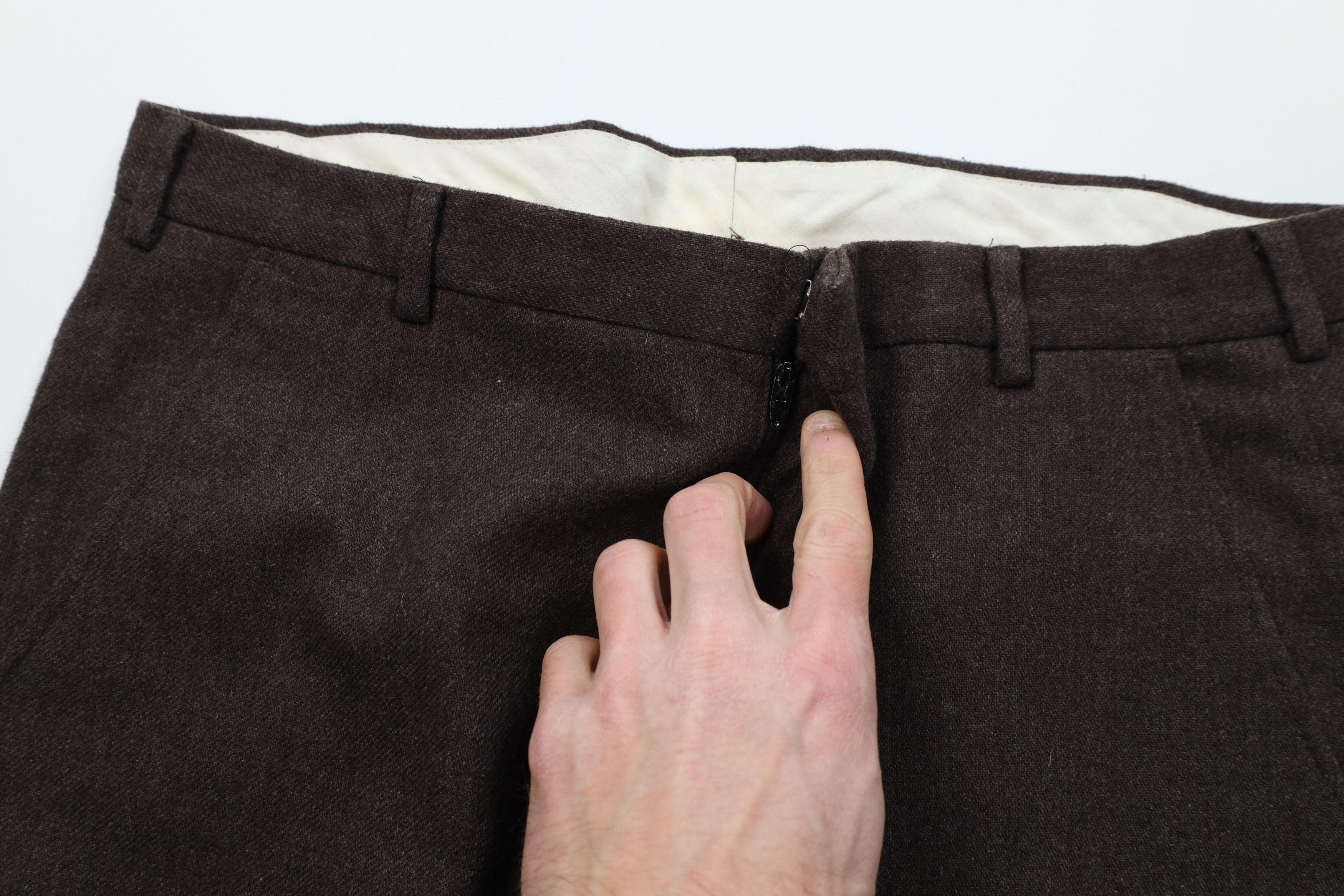 Vintage Vintage 70s Streetwear Tweed Flared Wide Leg Chino Pants USA Size US 34 / EU 50 - 7 Thumbnail