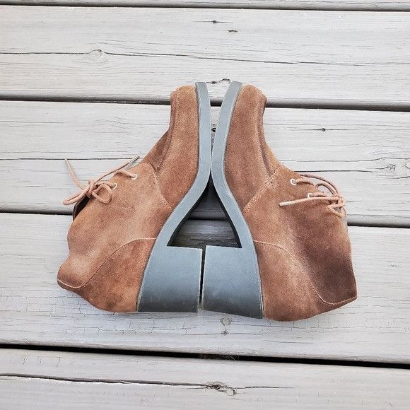 Vintage Vintage 90s y2k Bratz Brown Suede Leather Chunky Heel Boots Size US 7.5 / IT 37.5 - 2 Thumbnail