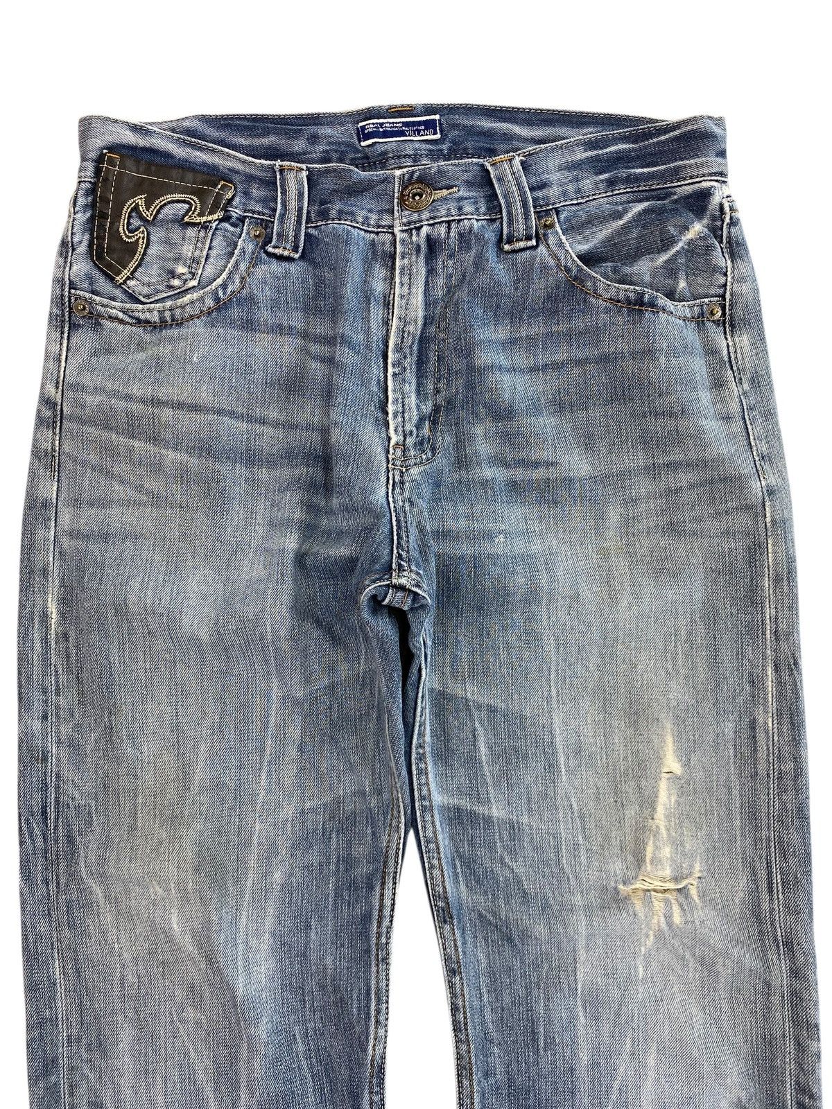 Japanese Brand Real Jeans Thunder Wash Style Ripped Jeans Size US 30 / EU 46 - 2 Thumbnail