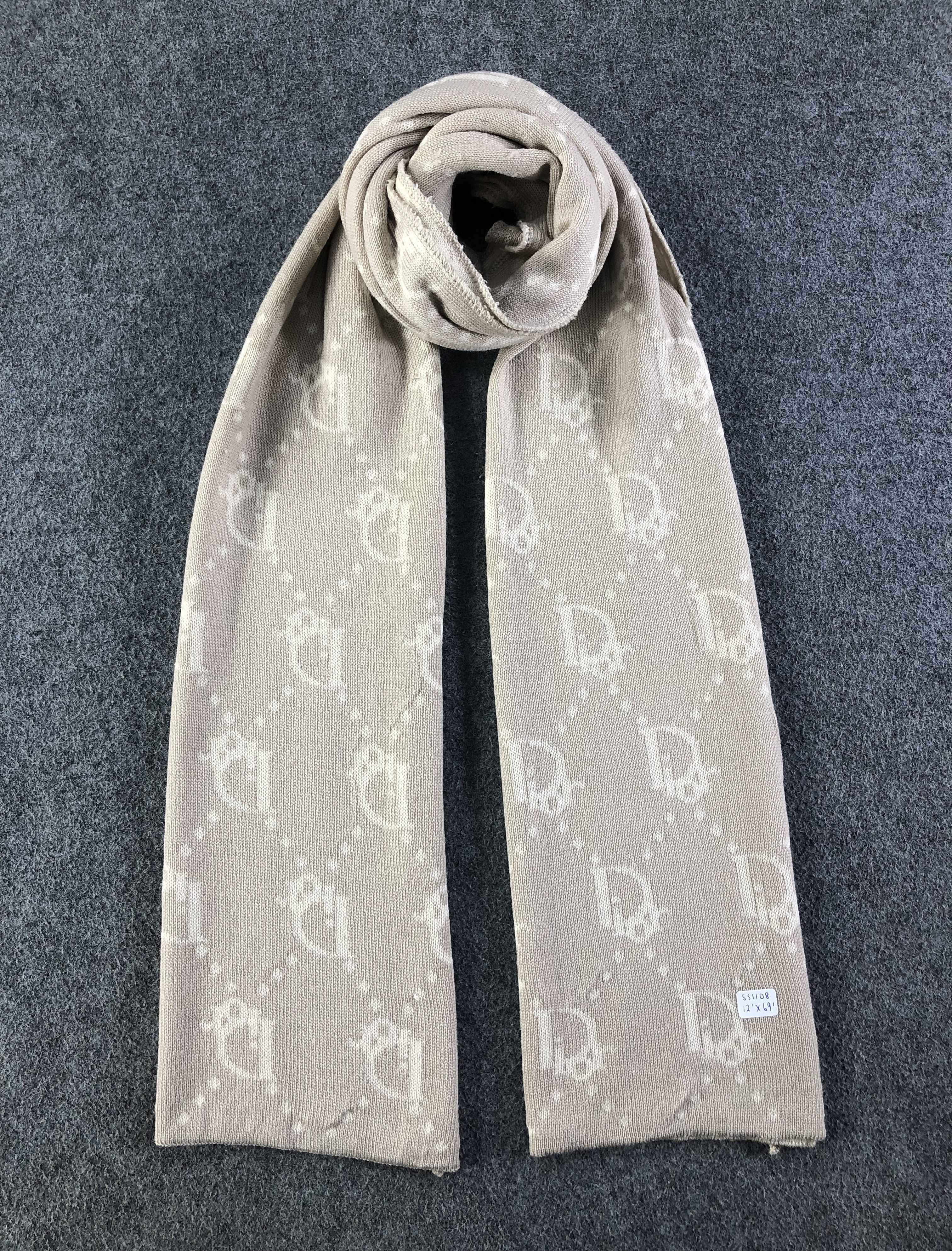 Vintage Christian Dior Monogram Scarf / Muffler / Neckwear Size ONE SIZE - 1 Thumbnail