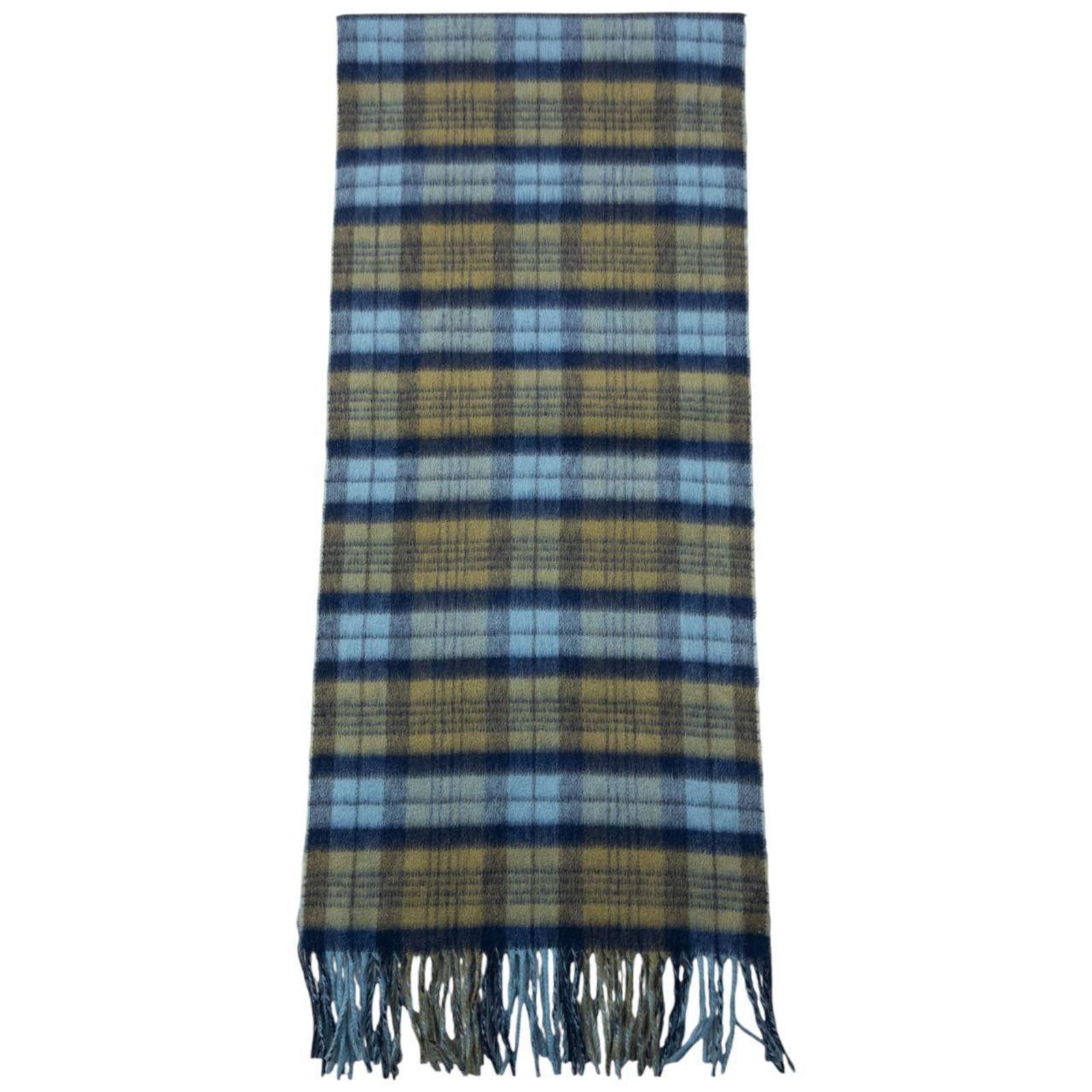 Pierre Balmain Vintage 90s Pierre Balmain Checkered Wool Tassel Scarf Size ONE SIZE - 4 Thumbnail