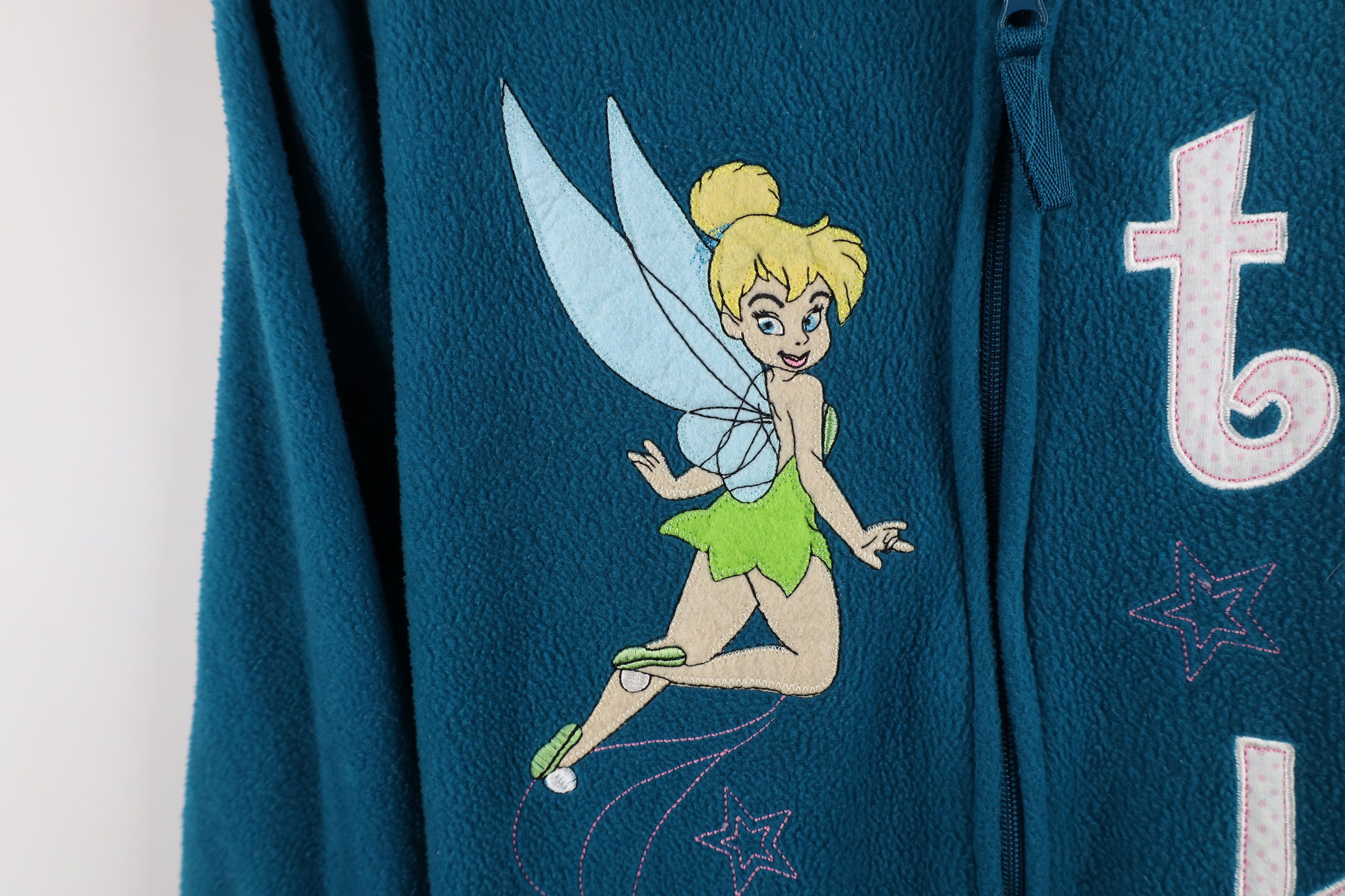 Disney × Vintage Vintage Disney Peter Pan Tinker Bell Full Zip Fleece Hoodie Size L / US 10 / IT 46 - 8 Thumbnail