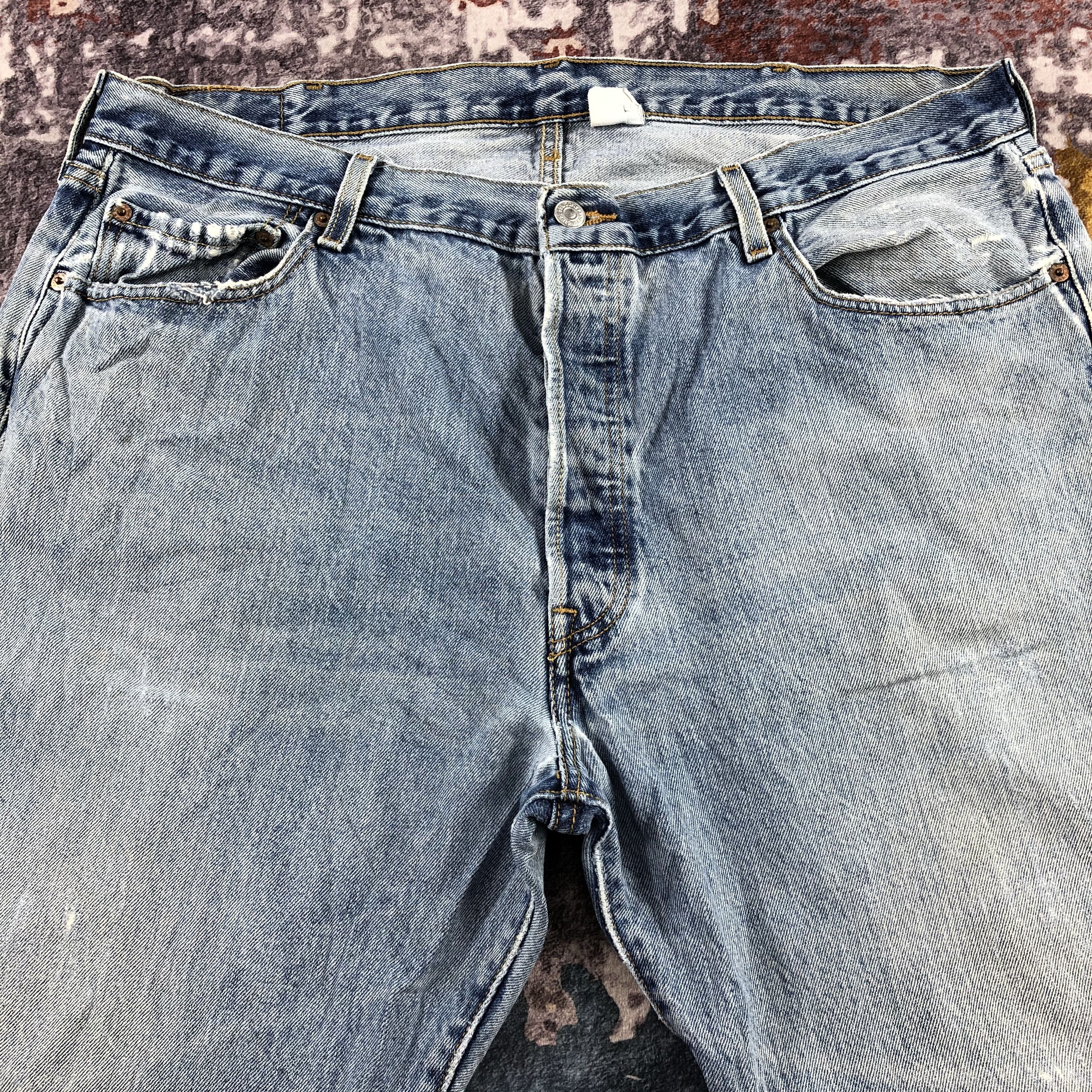 Levi's × Vintage Vintage Blue Wash Levis 501 Jeans-JM2960 Size US 39 - 3 Thumbnail