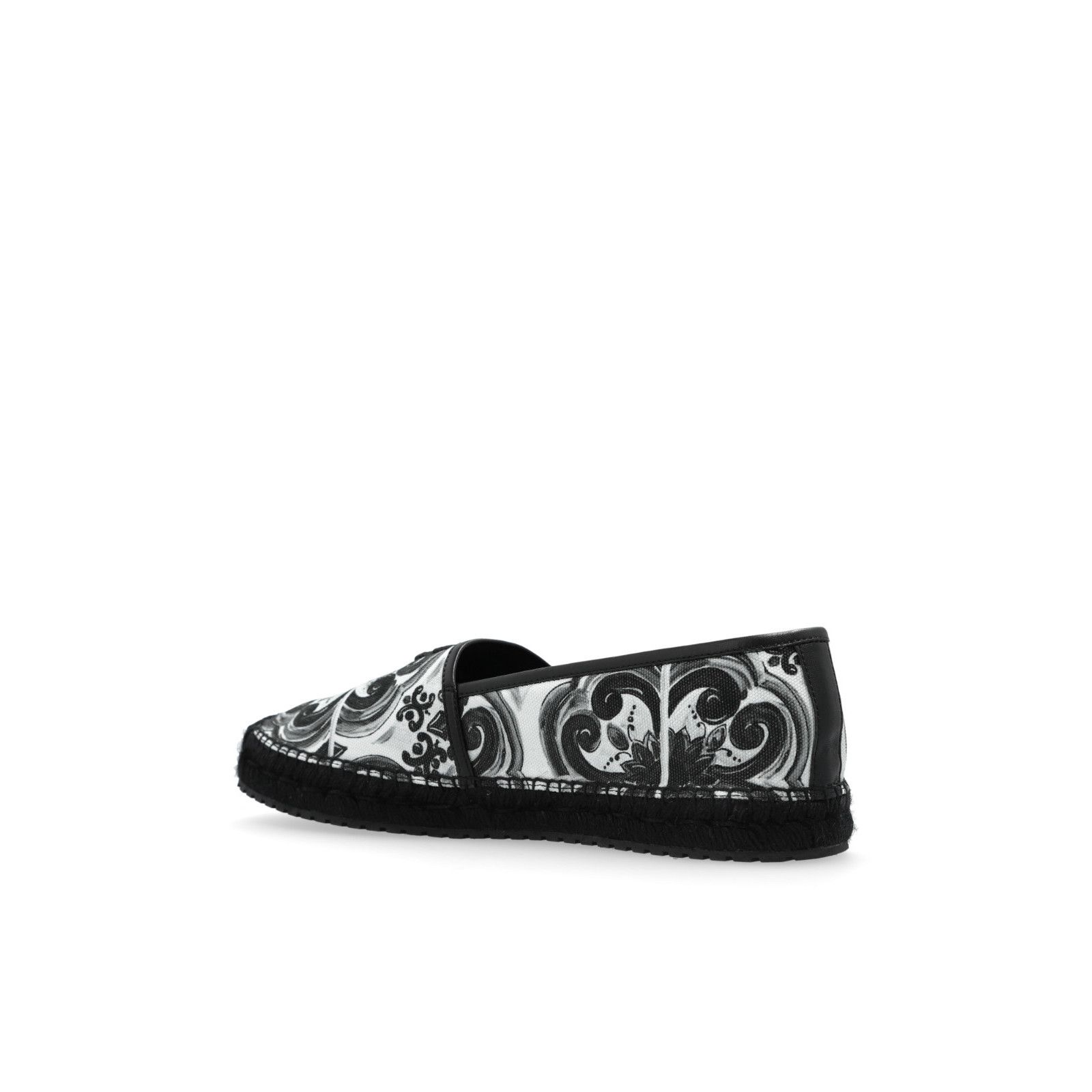 DOLCE&GABBANA Majolica Black White Espadrilles New & Authent