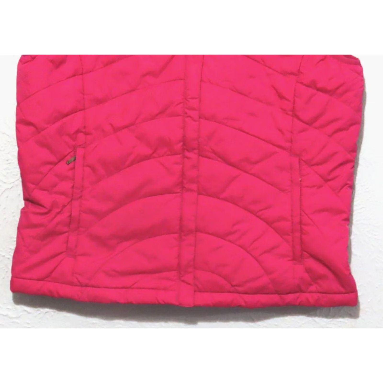 Lands' End VINTAGE Lands' End Thin Full Zip Puffer Vest Women's M Raspberry Pink Quilted Insulated Pockets Fall Winter Size M / US 6-8 / IT 42-44 - 2 Thumbnail