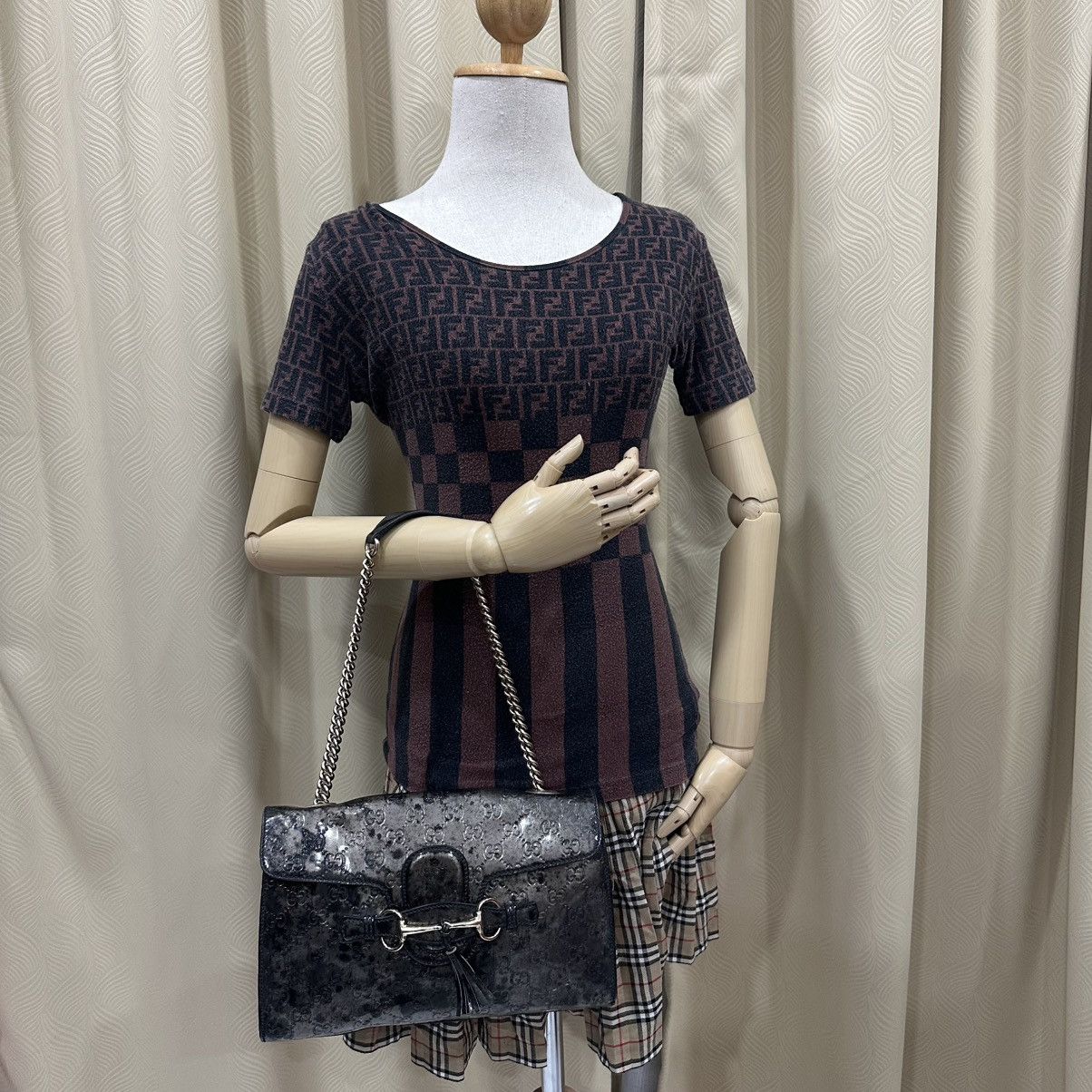 Gucci GUCCI HORSEBIT EMILY CHAIN SHOULDER BAG PATENT LEATHER 30 Size ONE SIZE - 1 Thumbnail