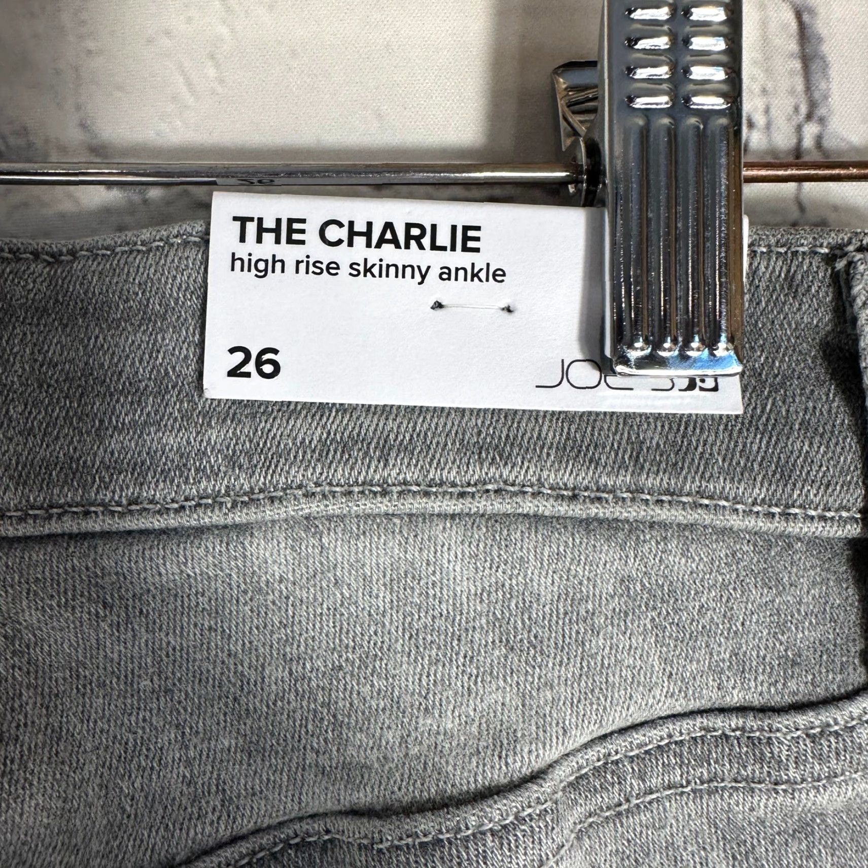 Vintage Joes Jeans The Charlie High Rise Skinny Ankle Grey Cloud Wash 26 Jeans Women Button Zip Pockets Cotton Blend Stretch 5-Pocket Modern Slim Vintage No Size 26" / US 2 / IT 38 - 3 Thumbnail