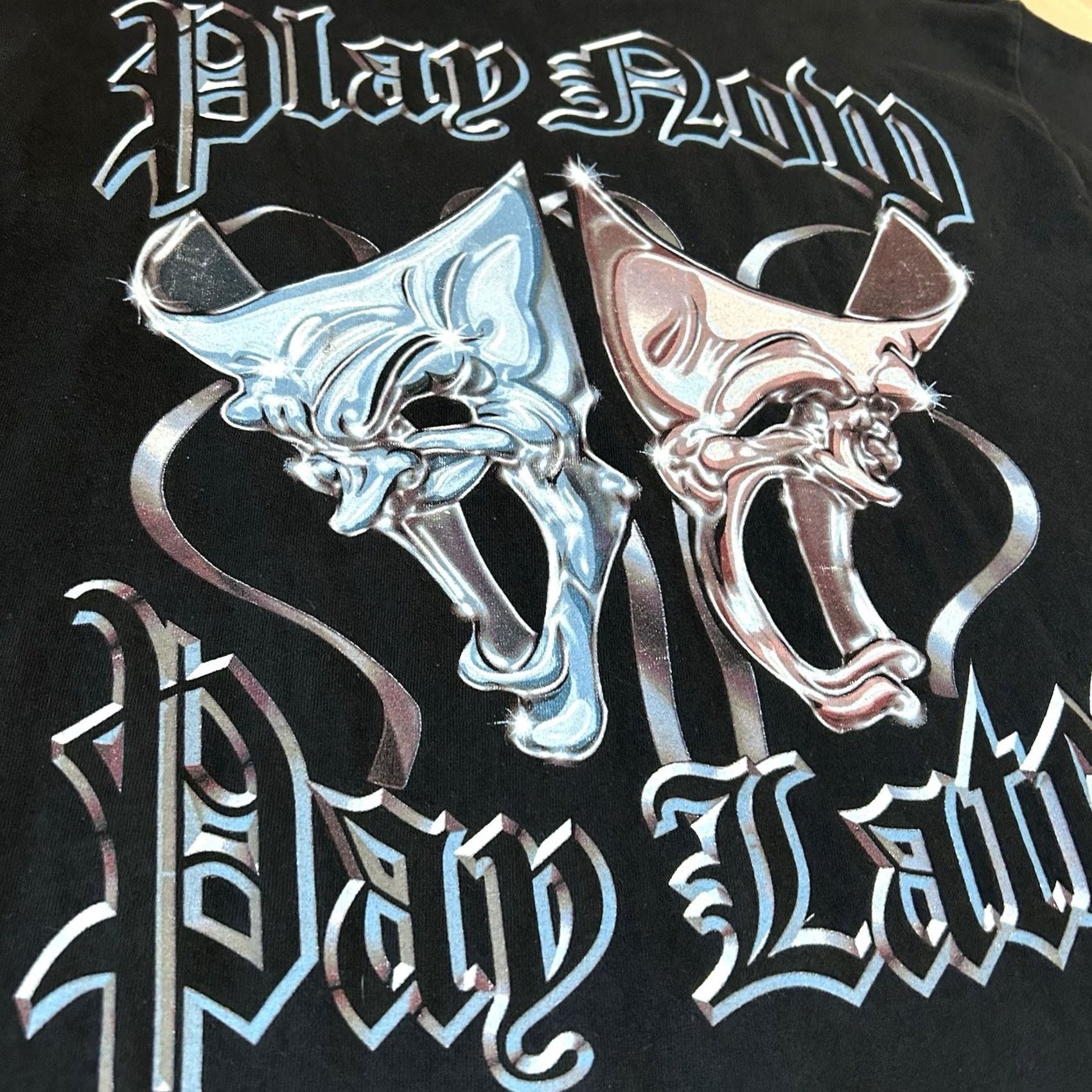 Vintage VINTAGE Rollin Hard Play Now Pay Later Tee Black T-Shirt Short Sleeve Size L Mens Graphic Print 90s California"} Size US L / EU 52-54 / 3 - 2 Thumbnail