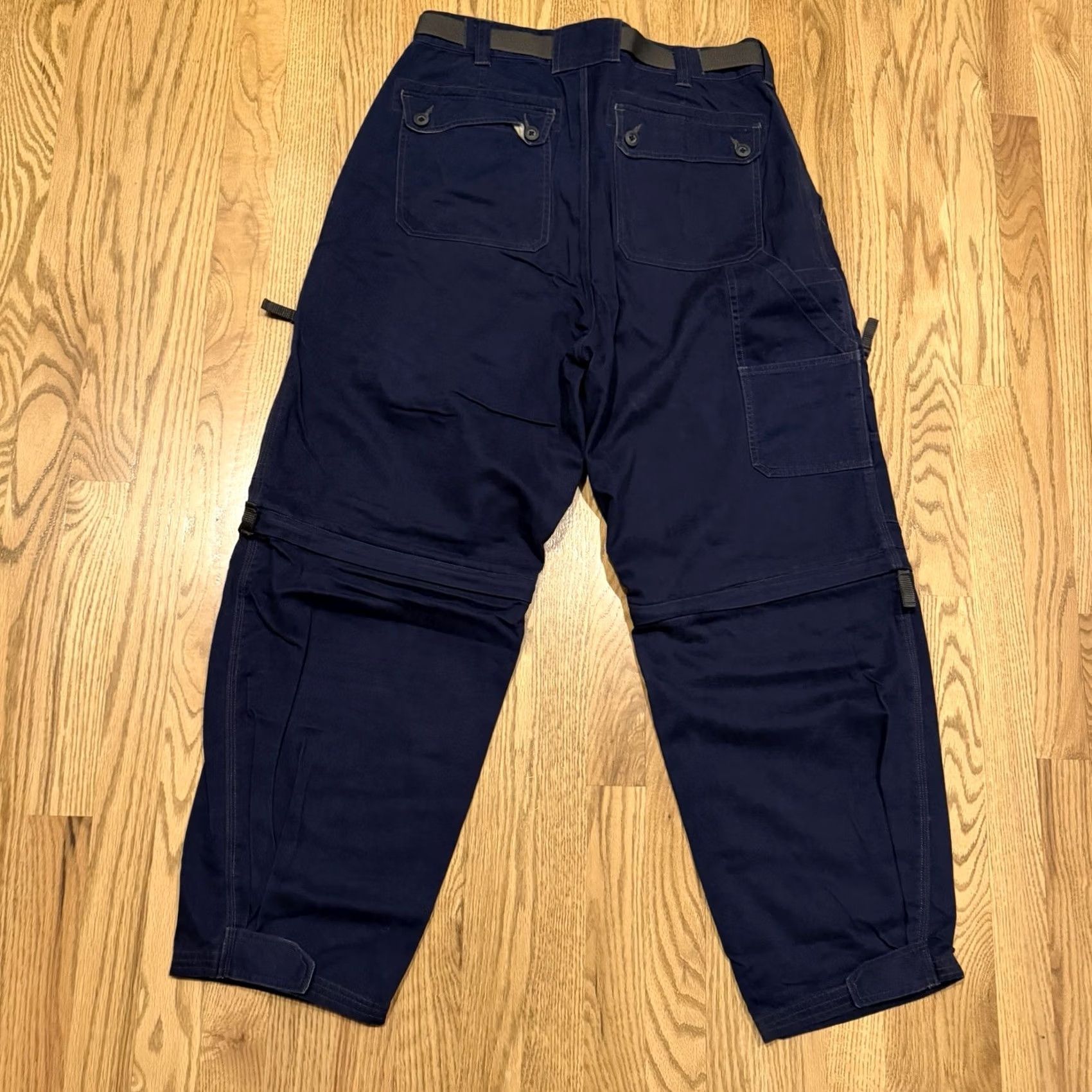 Vintage No Boundaries Pants Mens 34 Cargo Convertible Men 34x30 Fits 32x28 Navy Belted Vtg Size US 34 / EU 50 - 2 Thumbnail