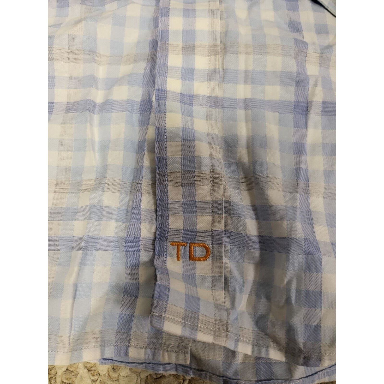 Thomas Dean Thoms Dean Mens Dress Shirt Size Large. Blue Check Size US L / EU 52-54 / 3 - 2 Thumbnail