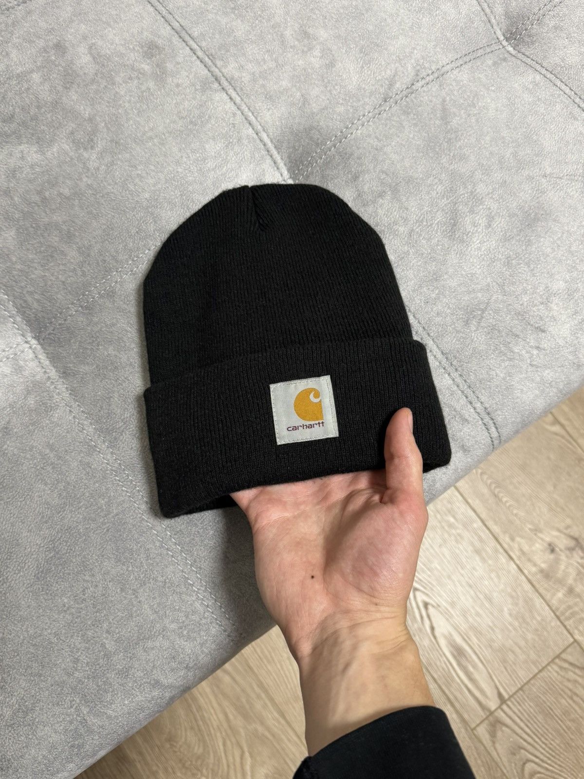 Carhartt Vintage Carhartt Y2K knitted black hat cap Size ONE SIZE - 4 Thumbnail