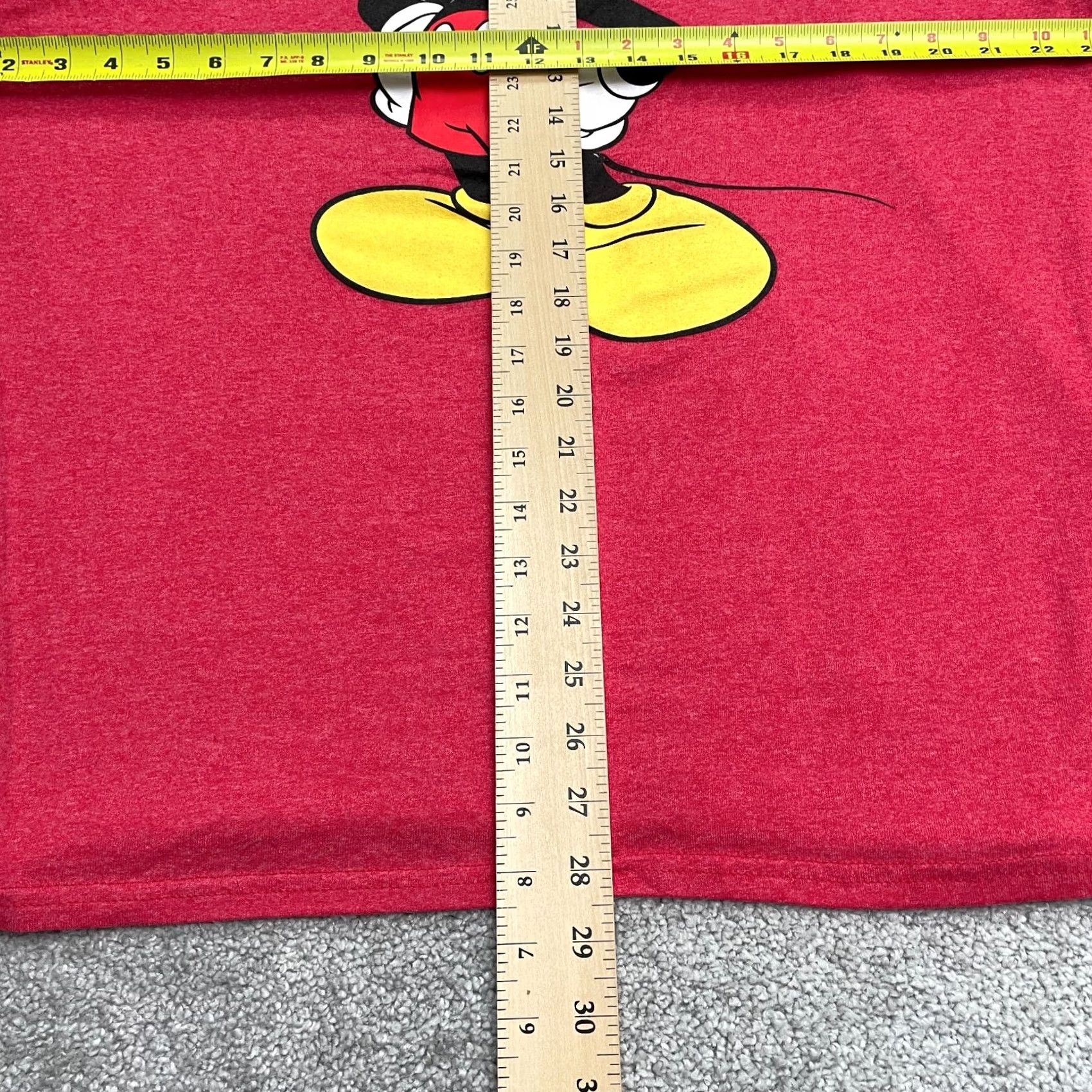 Disney Disney Mickey Mouse Graphic T-Shirt Mens XL Red Crew Neck Short Sleeve Tee Top Size US XL / EU 56 / 4 - 6 Thumbnail
