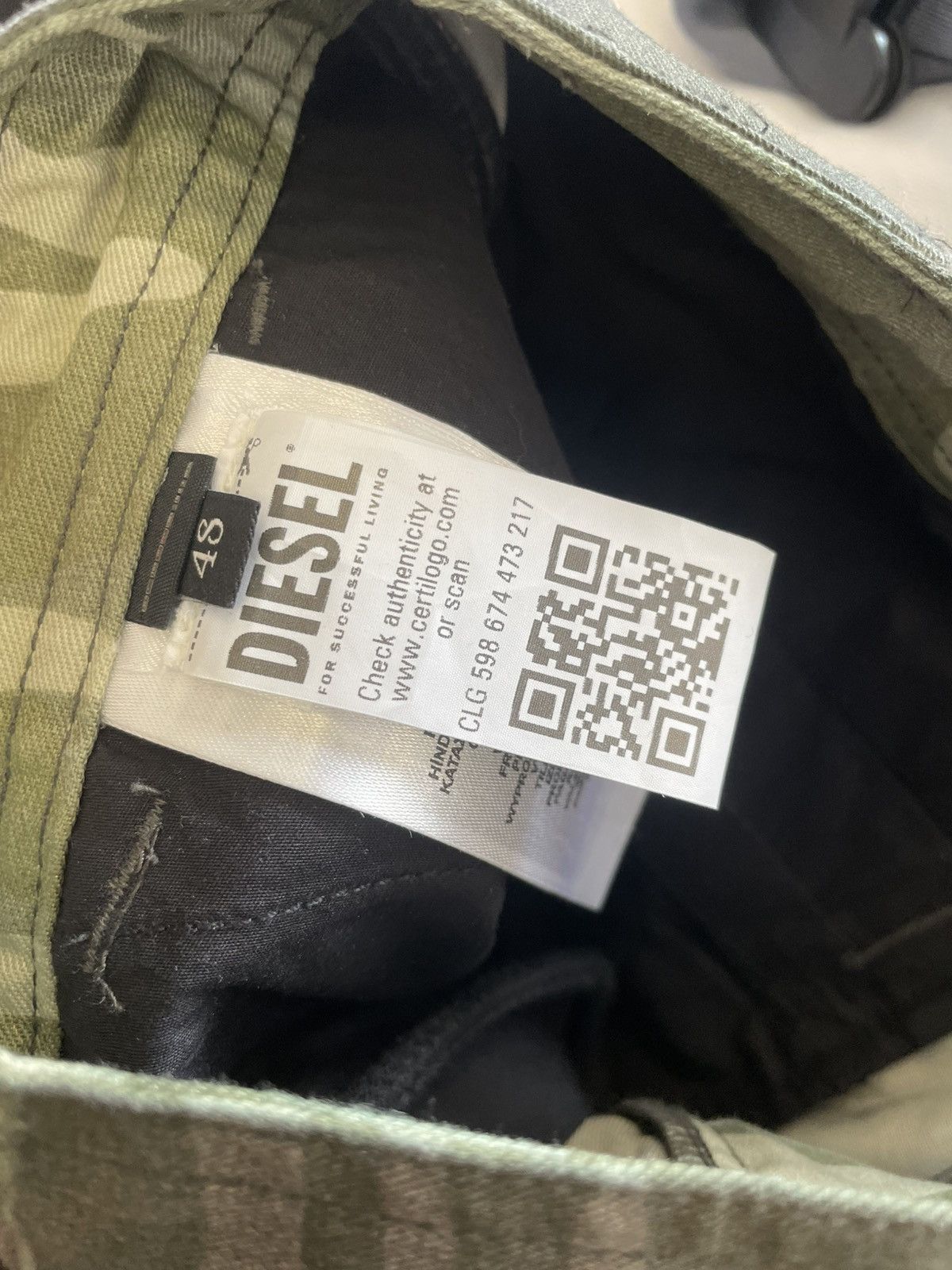 Diesel Diesel Creased Camo cargo Pants Size US 31 - 5 Thumbnail