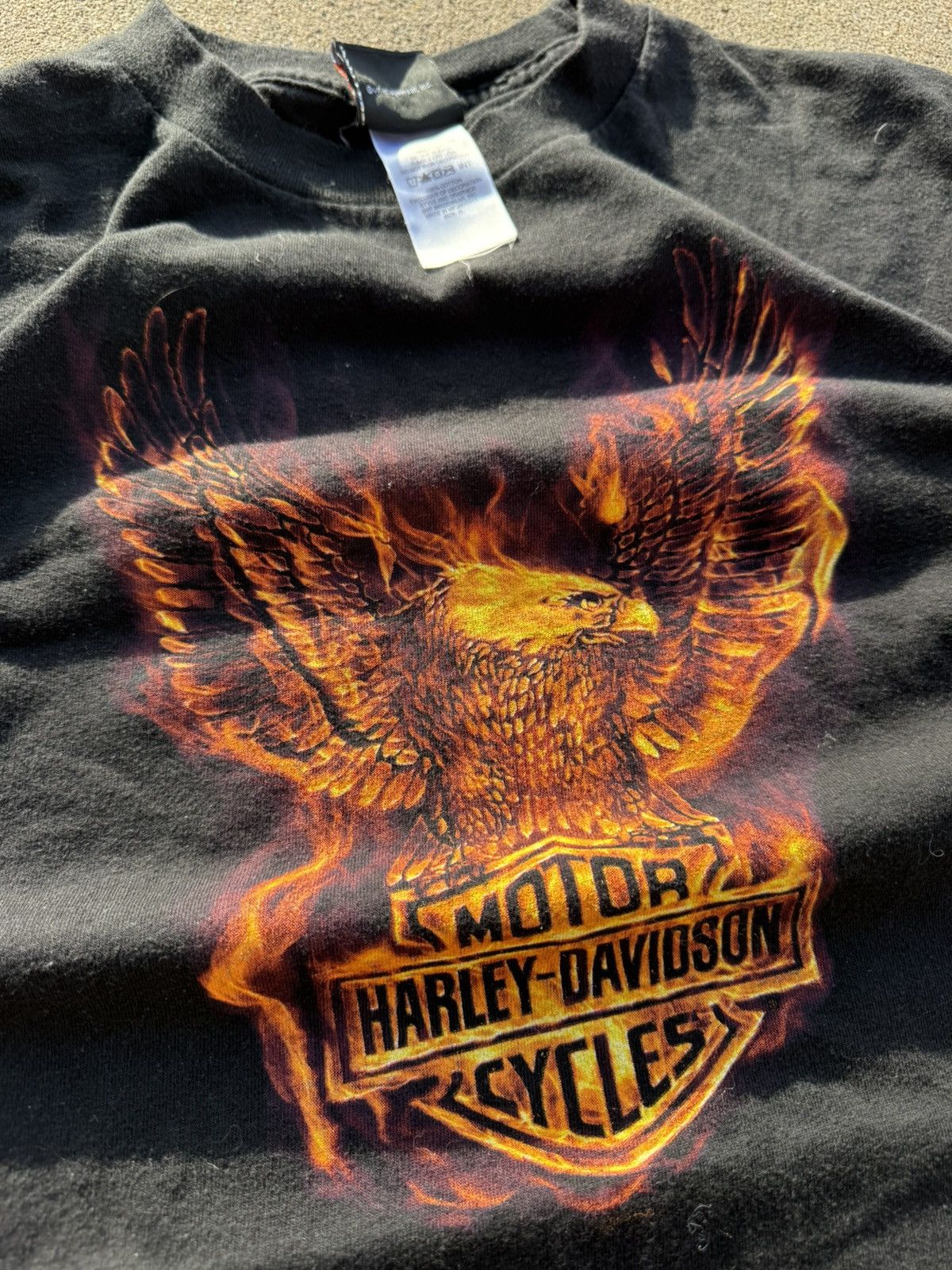 Harley Davidson Vintage Flame Harley Davidson Tshirt Size US XL / EU 56 / 4 - 1 Thumbnail