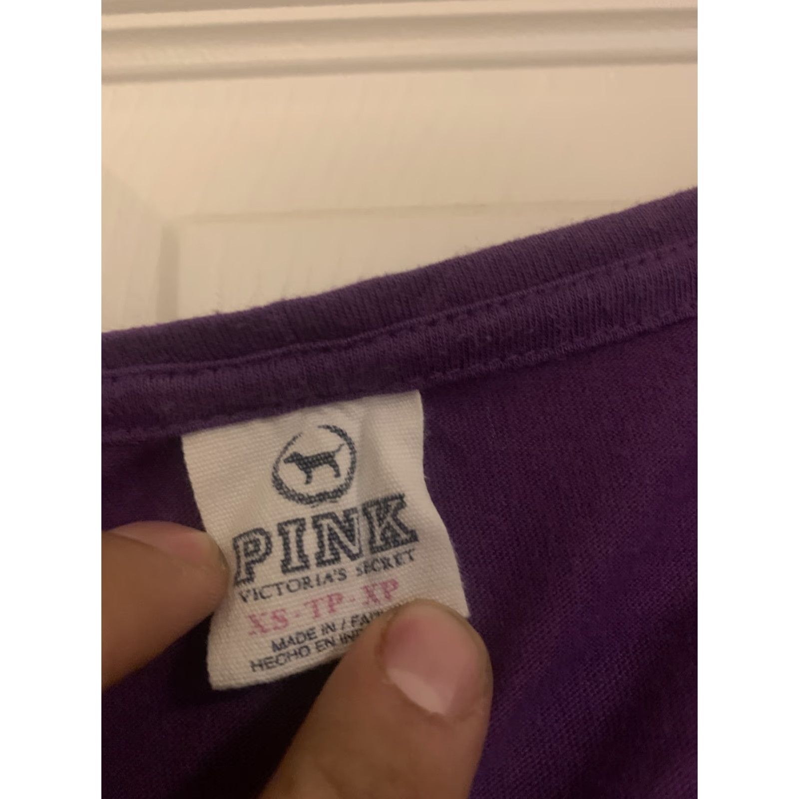 Victoria's Secret Victoria's Secret PINK Short Sleeve Crop Top Shirt XS Purple Size XS / US 0-2 / IT 36-38 - 2 Thumbnail