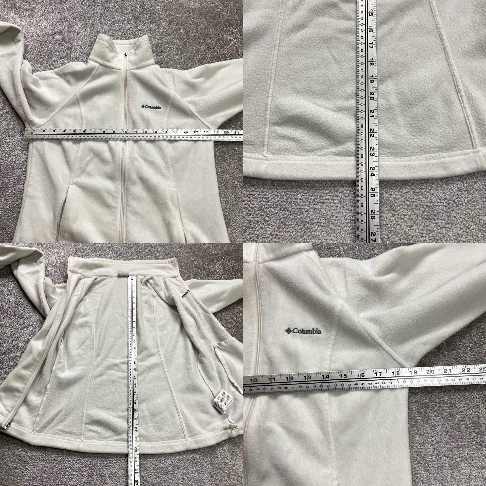 Vintage VINTAGE Columbia Benton Springs Fleece Jacket Women Medium White Full Zip Pockets Hiking Womens Size M / US 6-8 / IT 42-44 - 8 Thumbnail