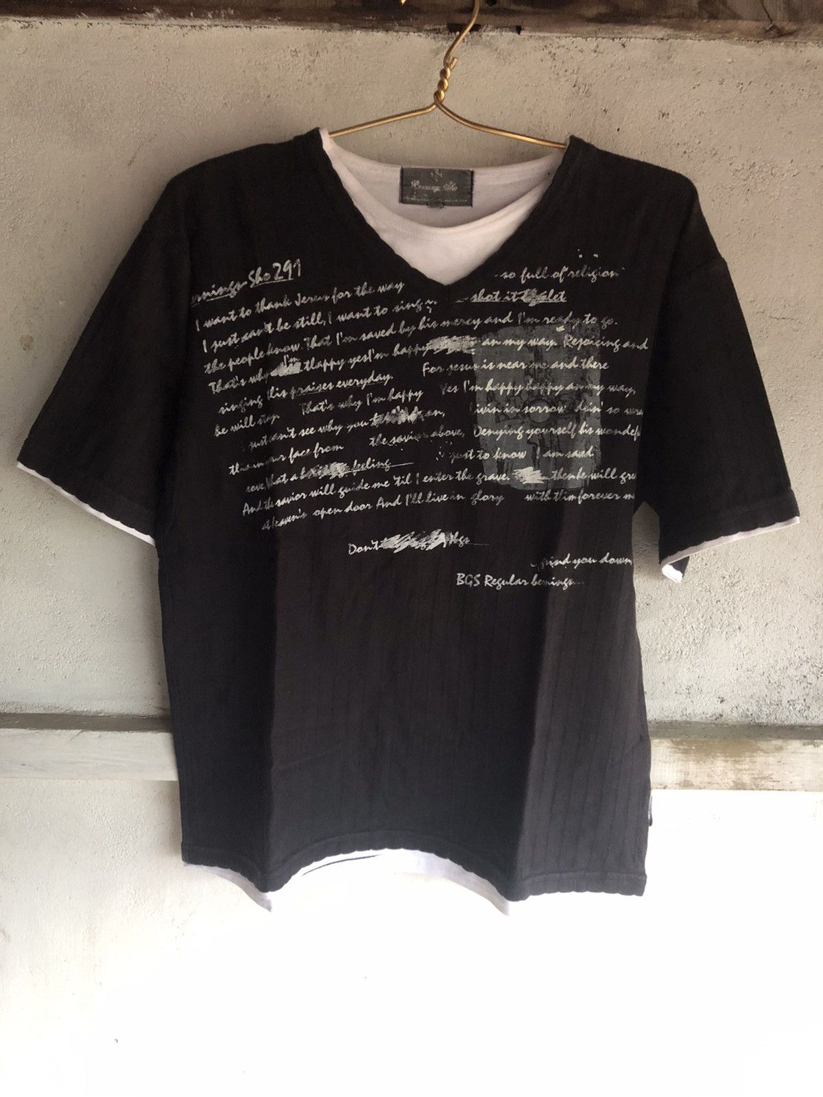 If Six Was Nine × Japanese Brand × Le Grande Bleu (L.G.B.) Berning sho Poem Goth Punk tshirt Size US L / EU 52-54 / 3 - 1 Thumbnail