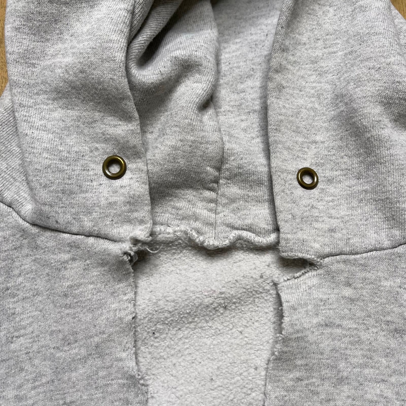 Nike Vintage 90s Nike Swoosh Hoodie Grey Size XL Distress Rip Size US XL / EU 56 / 4 - 9 Thumbnail