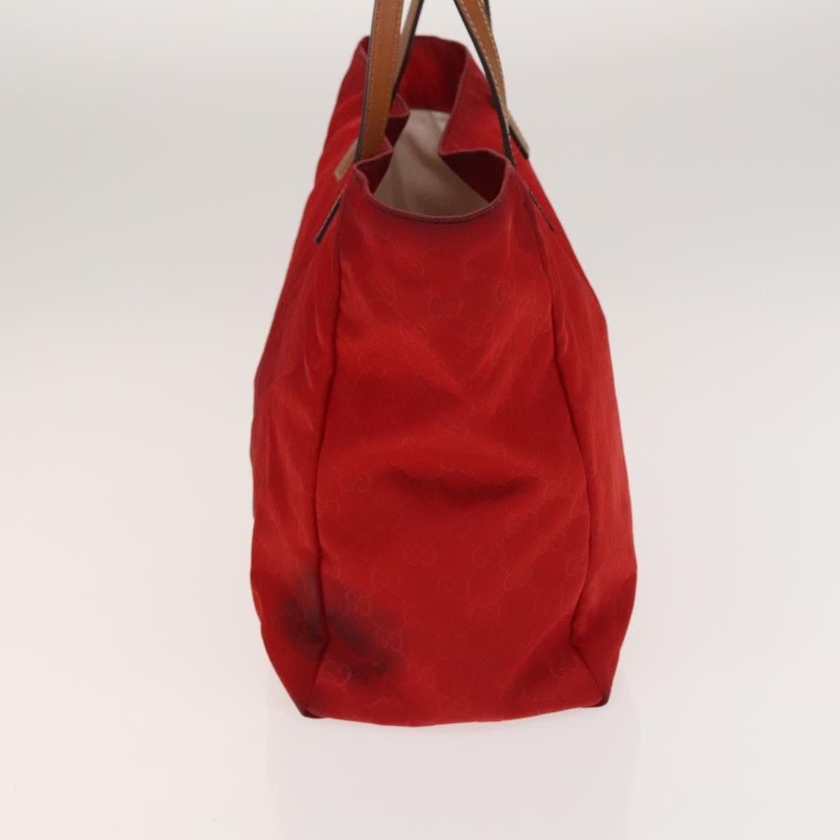 Gucci GUCCI GG Canvas Tote Bag Nylon Red Gold Size ONE SIZE - 5 Thumbnail