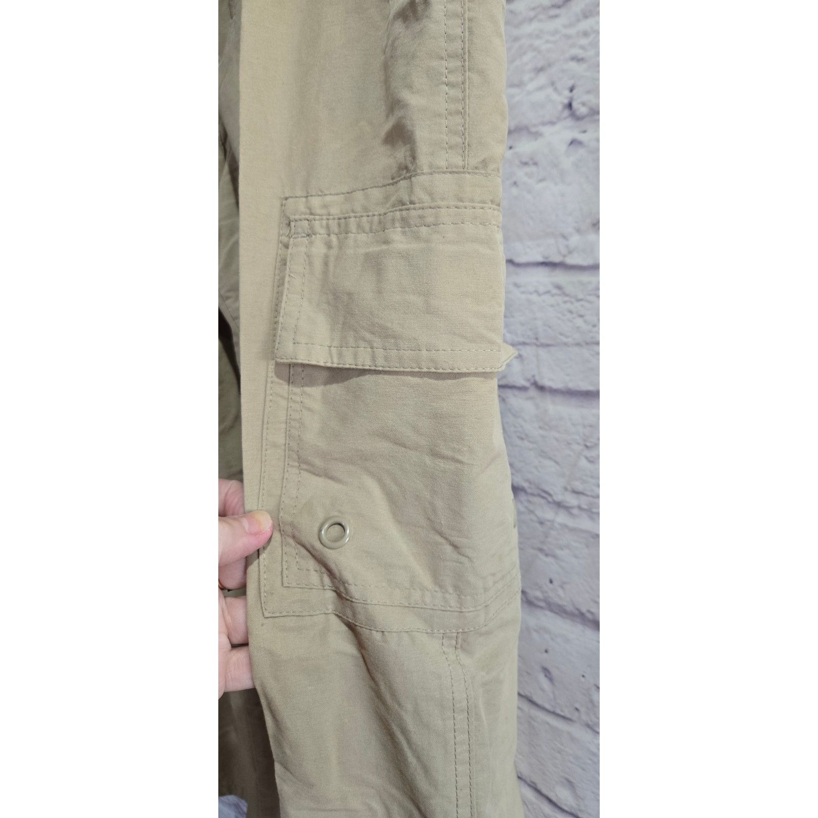 Other BW Sport Tan Flat Front Cropped Women's Pants 12 Lightweight Size 34" / US 12 / IT 48 - 2 Thumbnail