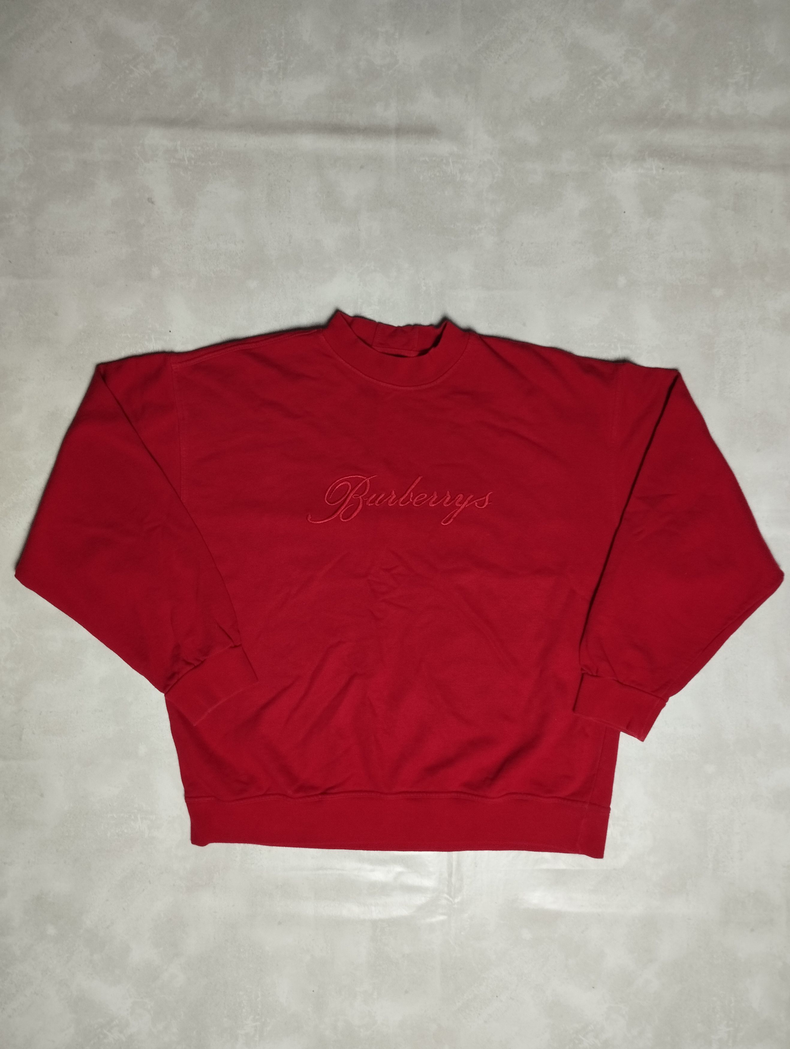 image of Avant Garde x Burberry Vintage 90's Burberrys Blank Embroidered Spellout Sweatshirt, Men's (Size 2X