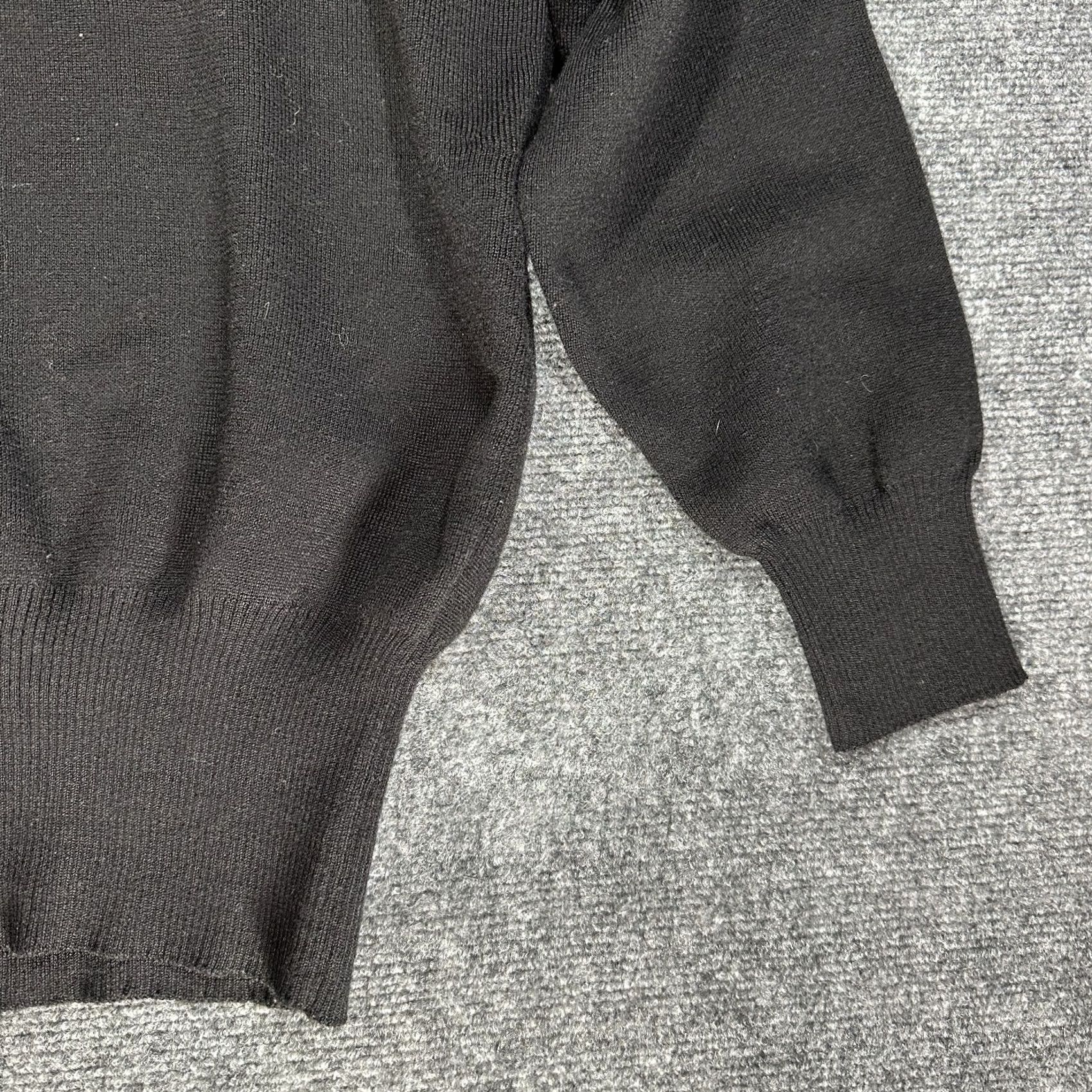 Vintage VINTAGE MEISTER Sweater Womens Large Turtleneck Black Embroidered Wool Blend Size L / US 10 / IT 46 - 4 Thumbnail