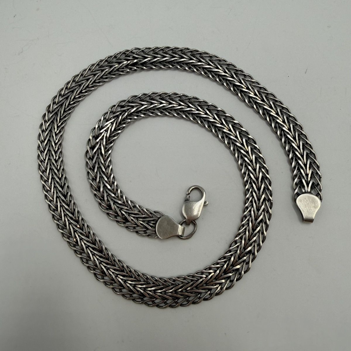 Sterling Silver Heavy Vintage 925 Sterling Silver Foxtail Chain Necklace Size ONE SIZE - 1 Thumbnail