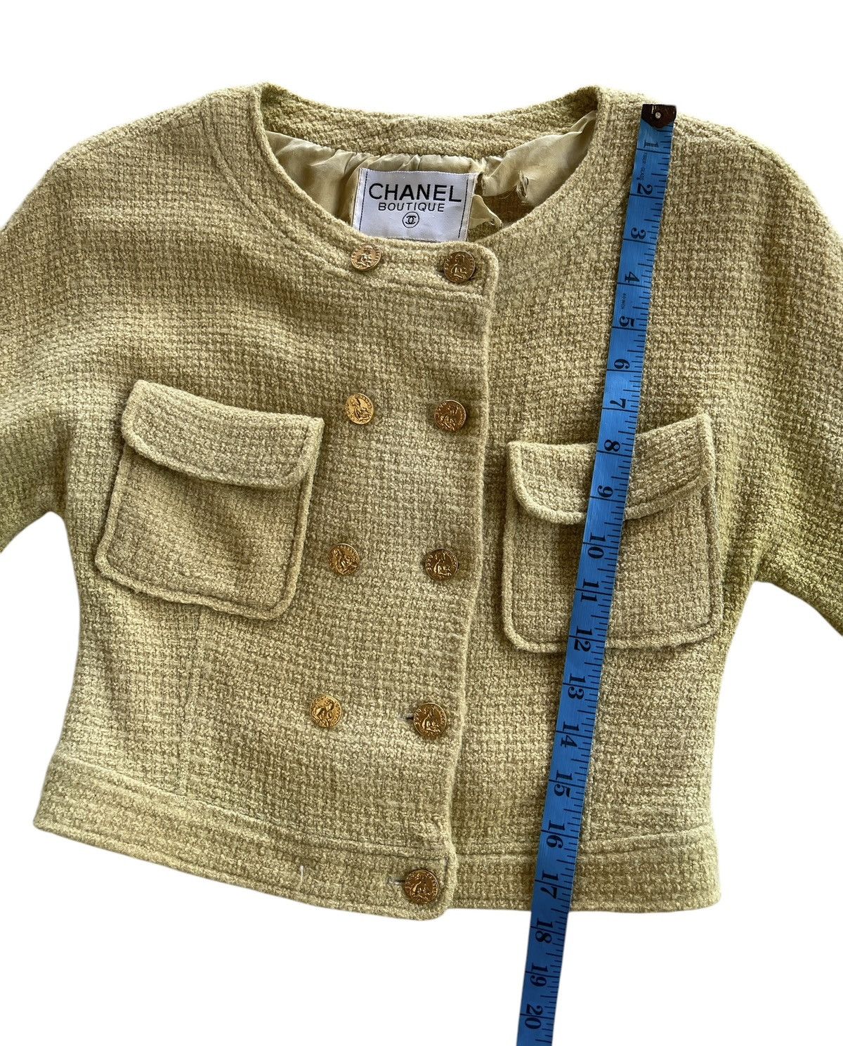 Chanel Vintage Chanel Tweed Cropped Jacket Size XS / US 0-2 / IT 36-38 - 21 Thumbnail