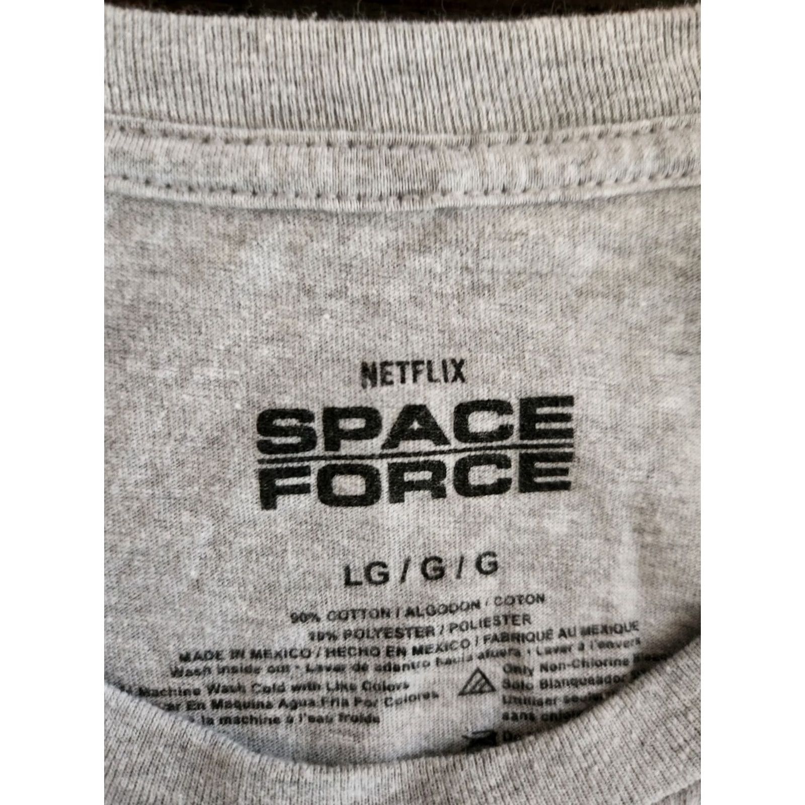 Vintage Netflix Space Force Meal Armstrong T-Shirt Men Large Grey Logo Graphic Tee Size US L / EU 52-54 / 3 - 2 Thumbnail