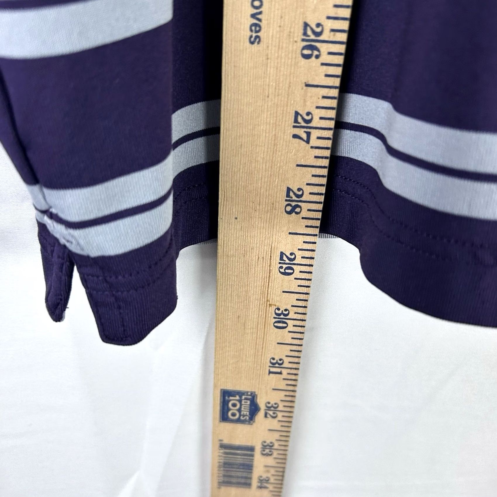 Under Armour Under Armour HeatGear Polo Shirt Purple Silver Striped Mens Large Loose Size US L / EU 52-54 / 3 - 5 Thumbnail