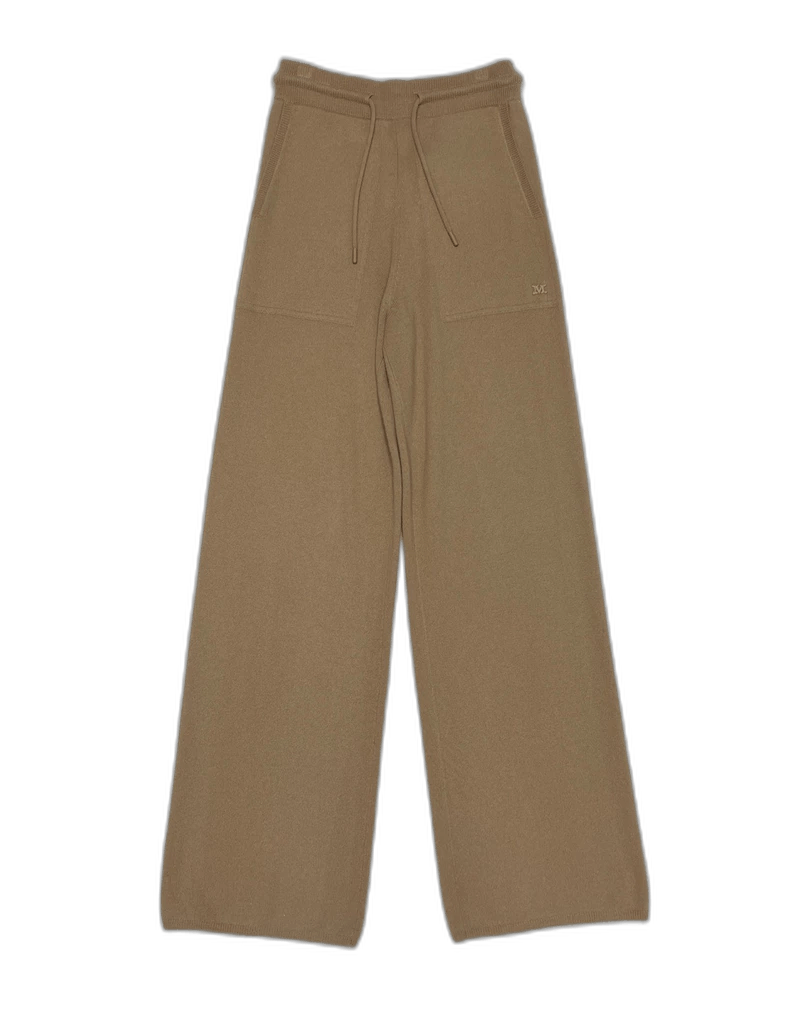 Max Mara Max Mara Beige Knit Trousers with Logo Size 32" / US 10 / IT 46 - 1 Thumbnail