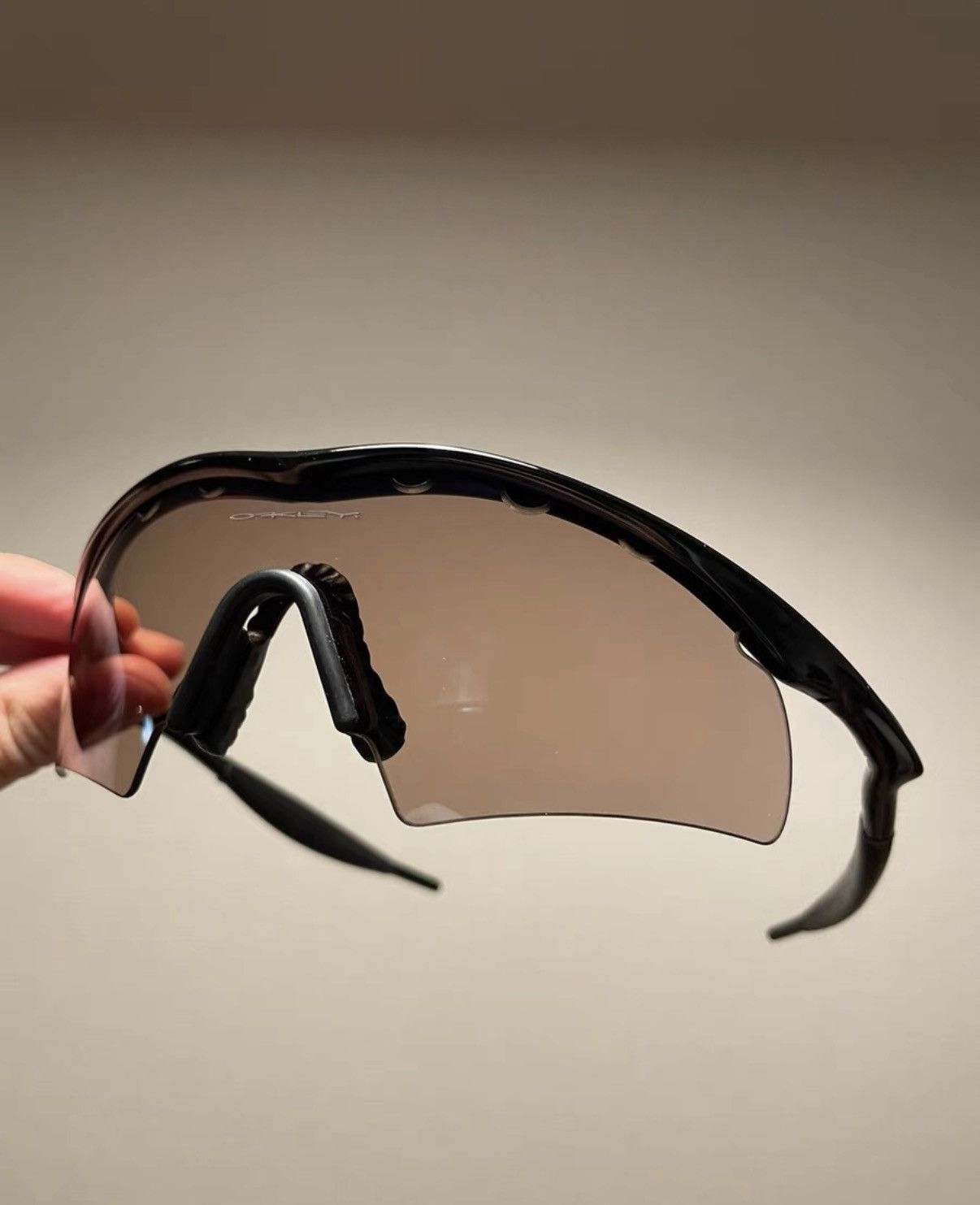 Oakley OAKLEY M FRAME Brown Lens Black Silver Sports Sunglasses K24 Size ONE SIZE - 2 Thumbnail