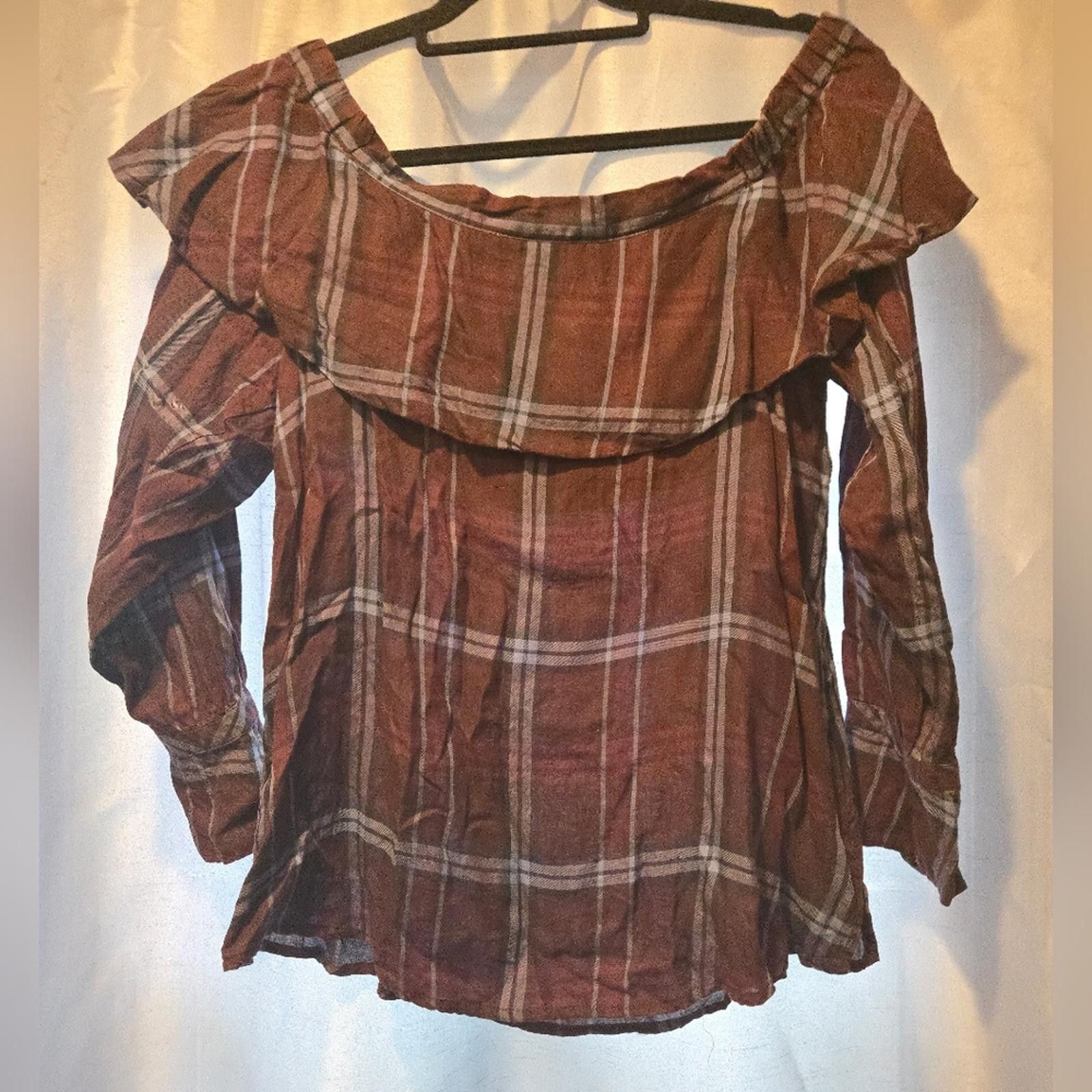 Designer Loft Plaid Blouse Size M / US 6-8 / IT 42-44 - 5 Thumbnail