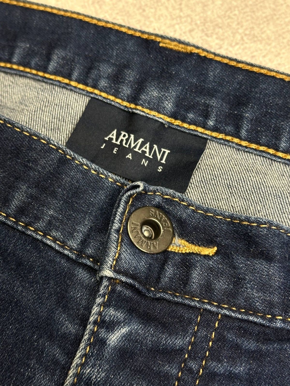 Armani Vintage Armani Metal Logo Baggy Jeans Rare Y2K 34 Size US 34 / EU 50 - 8 Thumbnail