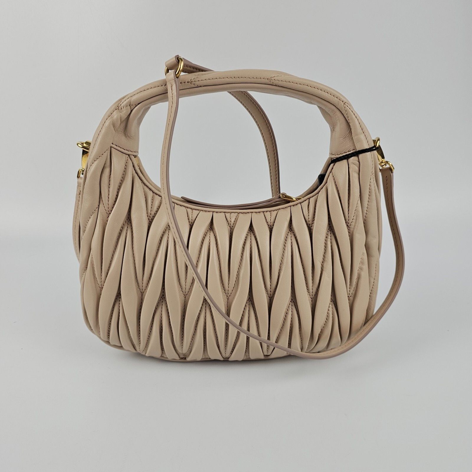 Miu Miu MIU MIU Wander Small $2750 Powder Pink Nappa Leather Hobo Ba Size ONE SIZE - 7 Thumbnail