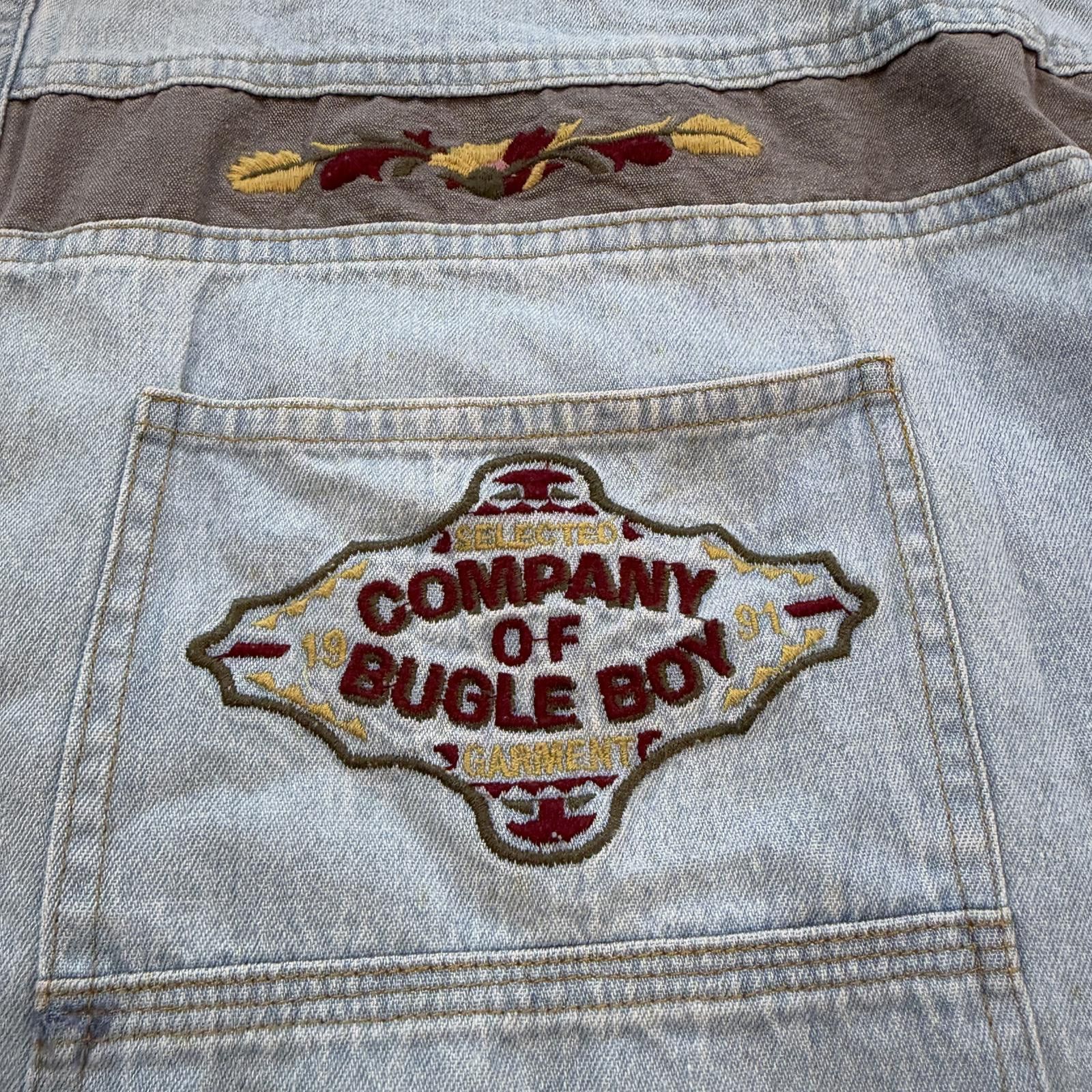 Bugle Boy Vintage 90s Bugle Boy Denim Western Shirt Embroidered Size US XL / EU 56 / 4 - 4 Thumbnail