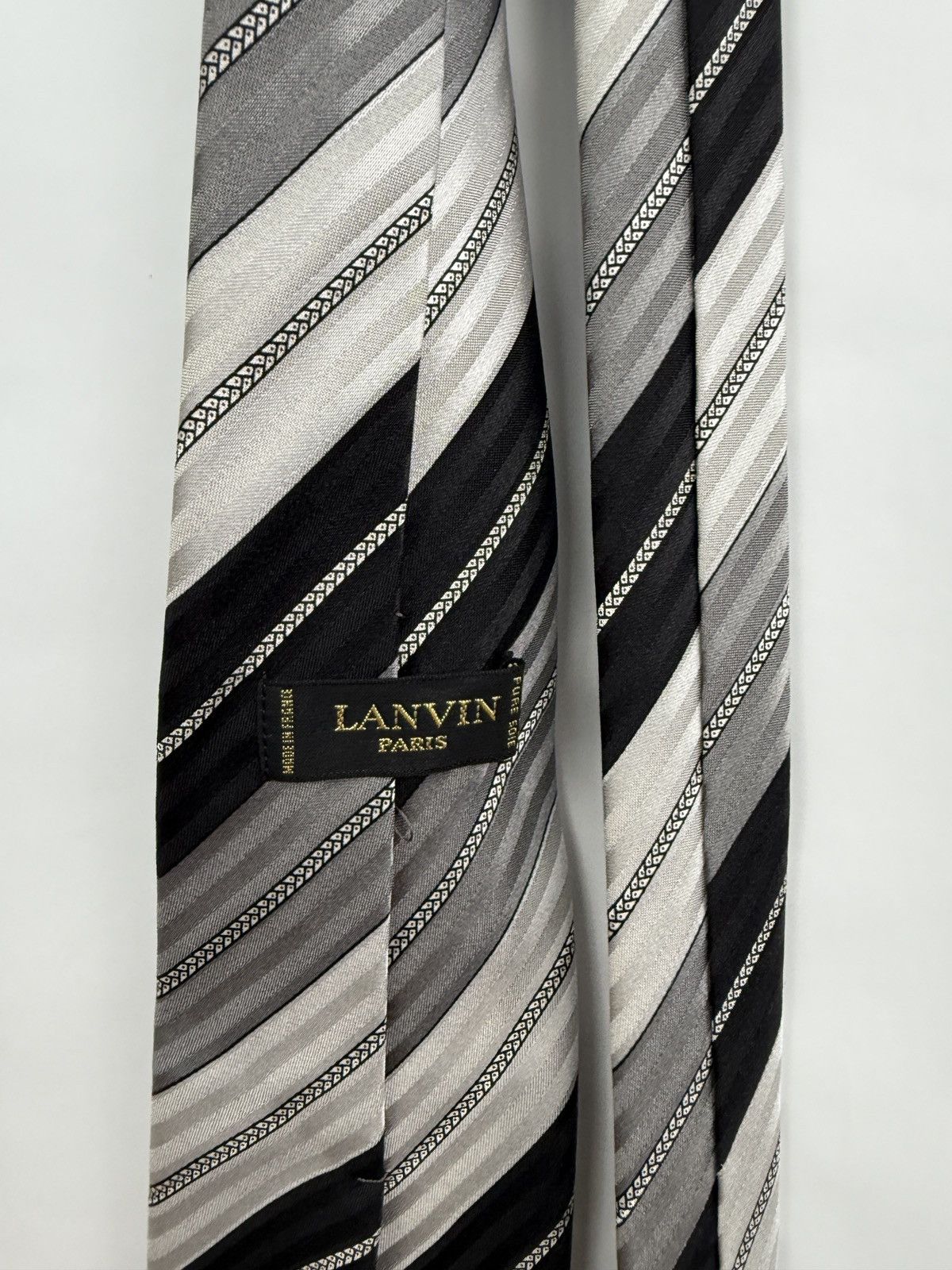 Lanvin 🇫🇷Vintage Lanvin Paris Tie Luxury Made in France Rare Retro Size ONE SIZE - 5 Thumbnail