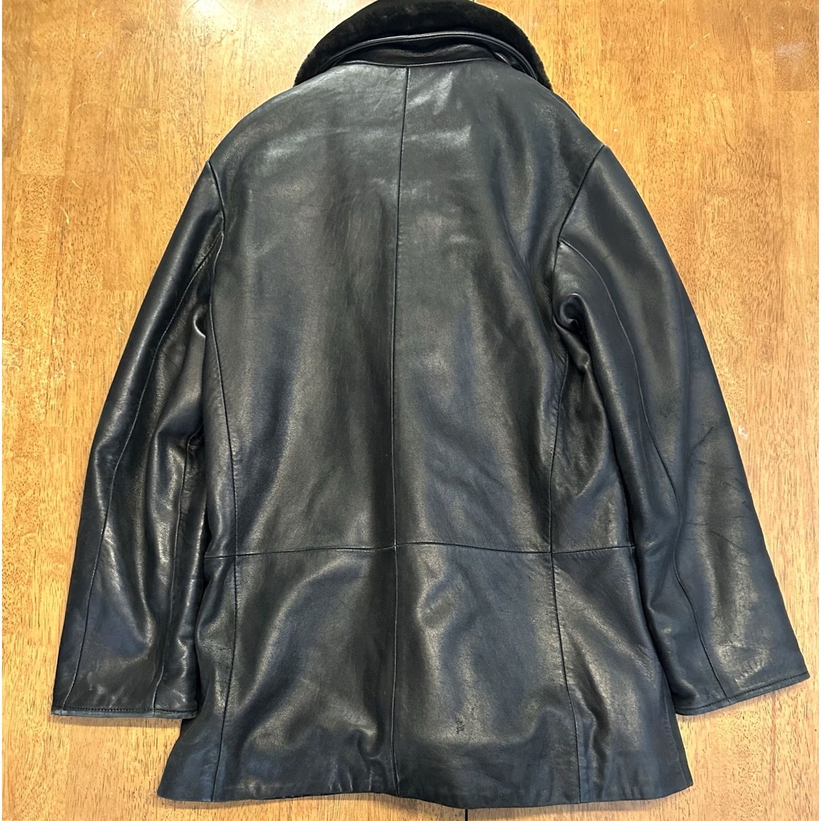 Vintage AM Studio Faux Leather Faux Fur Jacket Small Trench Zip Up Women’s Size S / US 4 / IT 40 - 3 Thumbnail