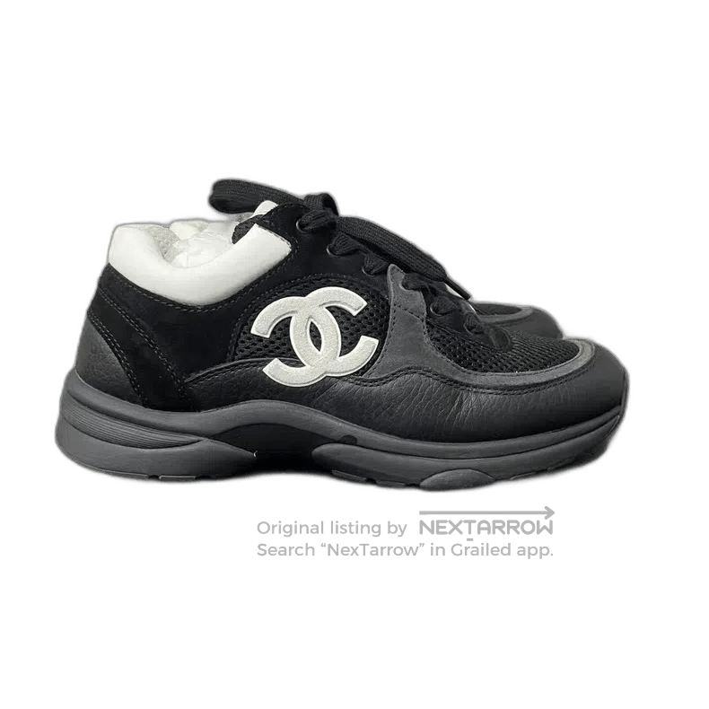 Chanel Black and White Sneakers.