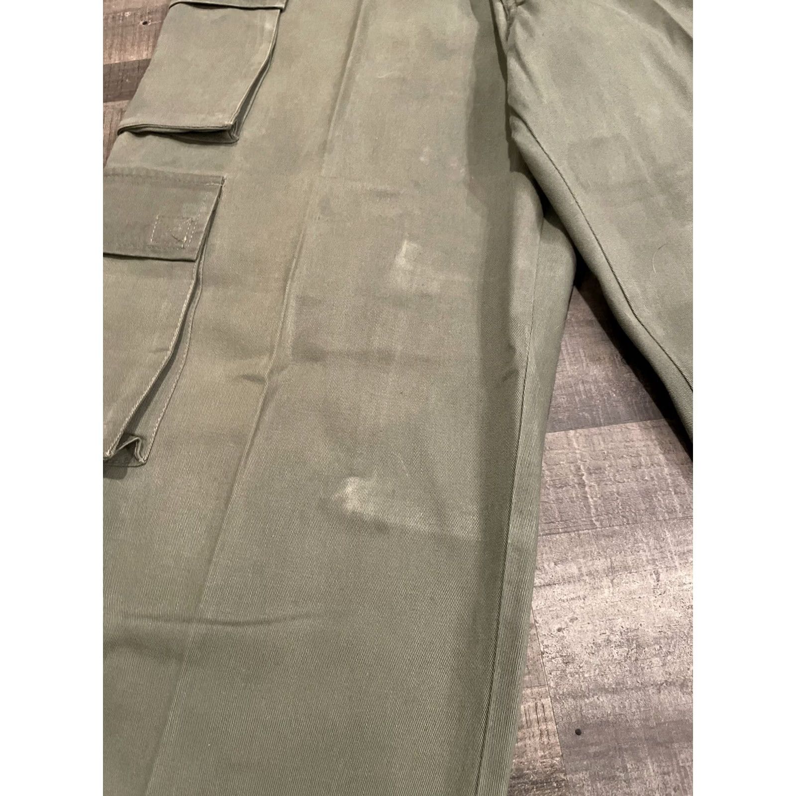 Olive VINTAGE Plugg Cargo Pants 36x34 Olive Green Grunge Wide-Leg Men Adult Regular 34 Inseam 36 Flex Style 90s 2000s Skater Size US 36 / EU 52 - 5 Thumbnail